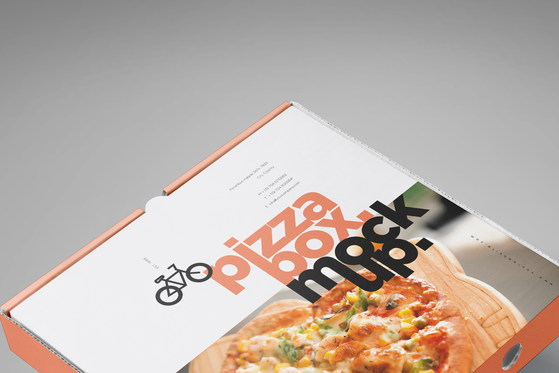 3D pizza box showcase