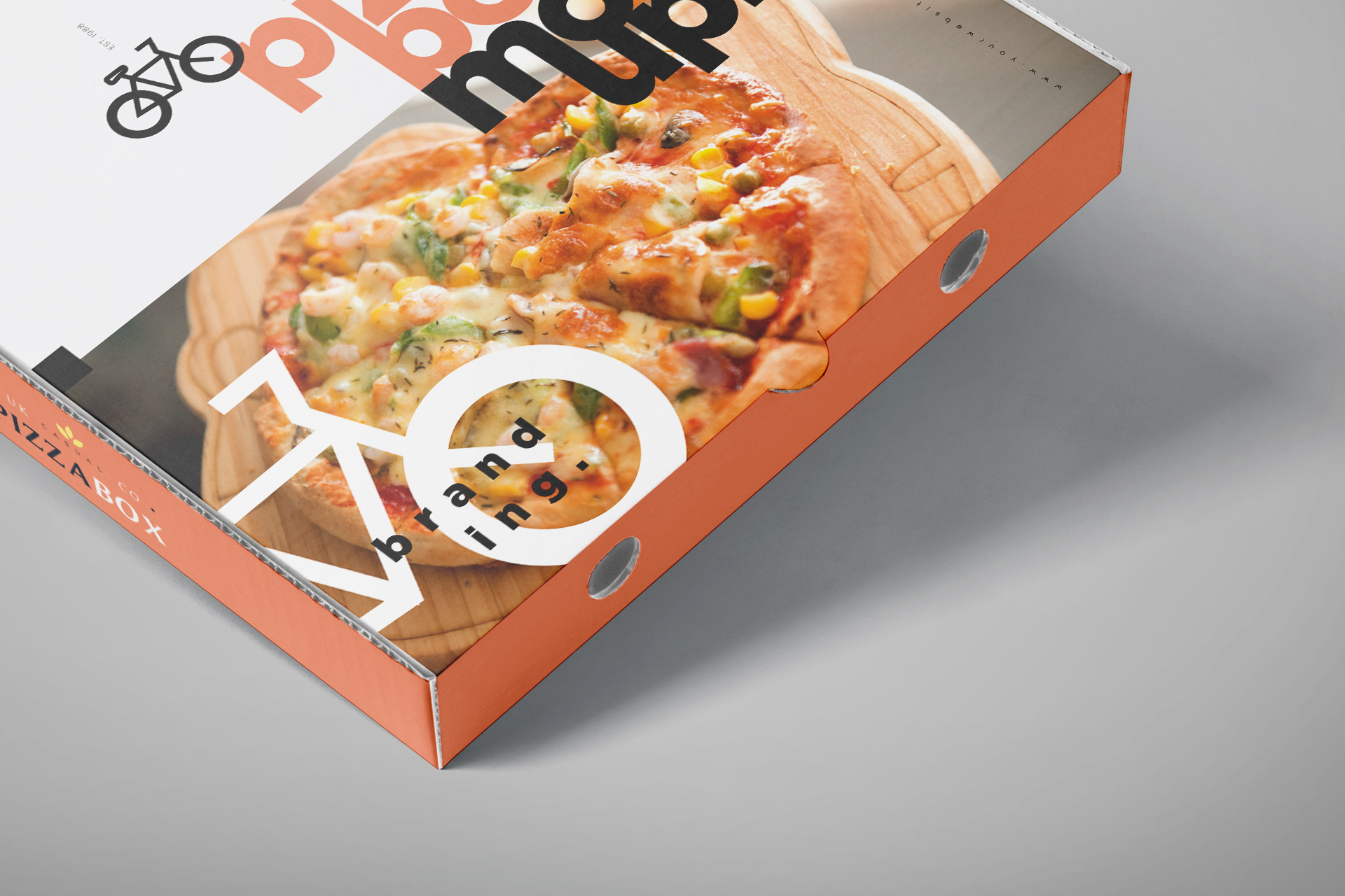 3D pizza box showcase