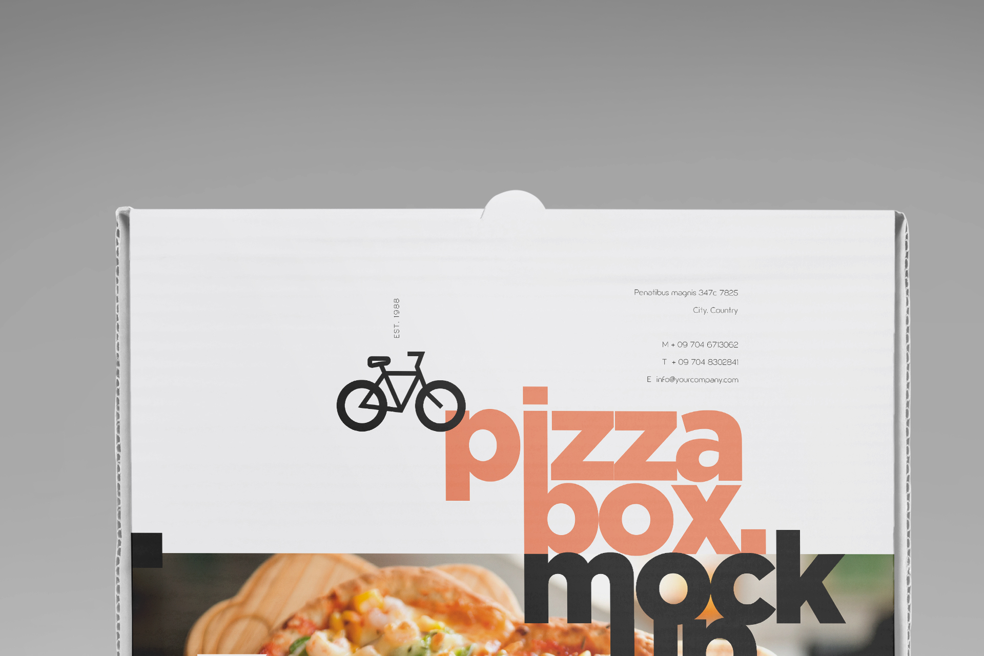 3D pizza packaging mockup