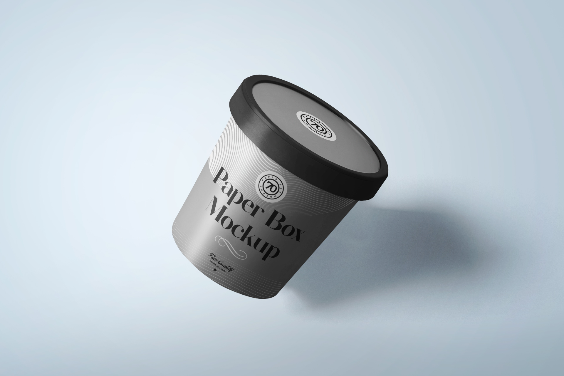 Floating Paper Box Mockup with Realistic Shadows