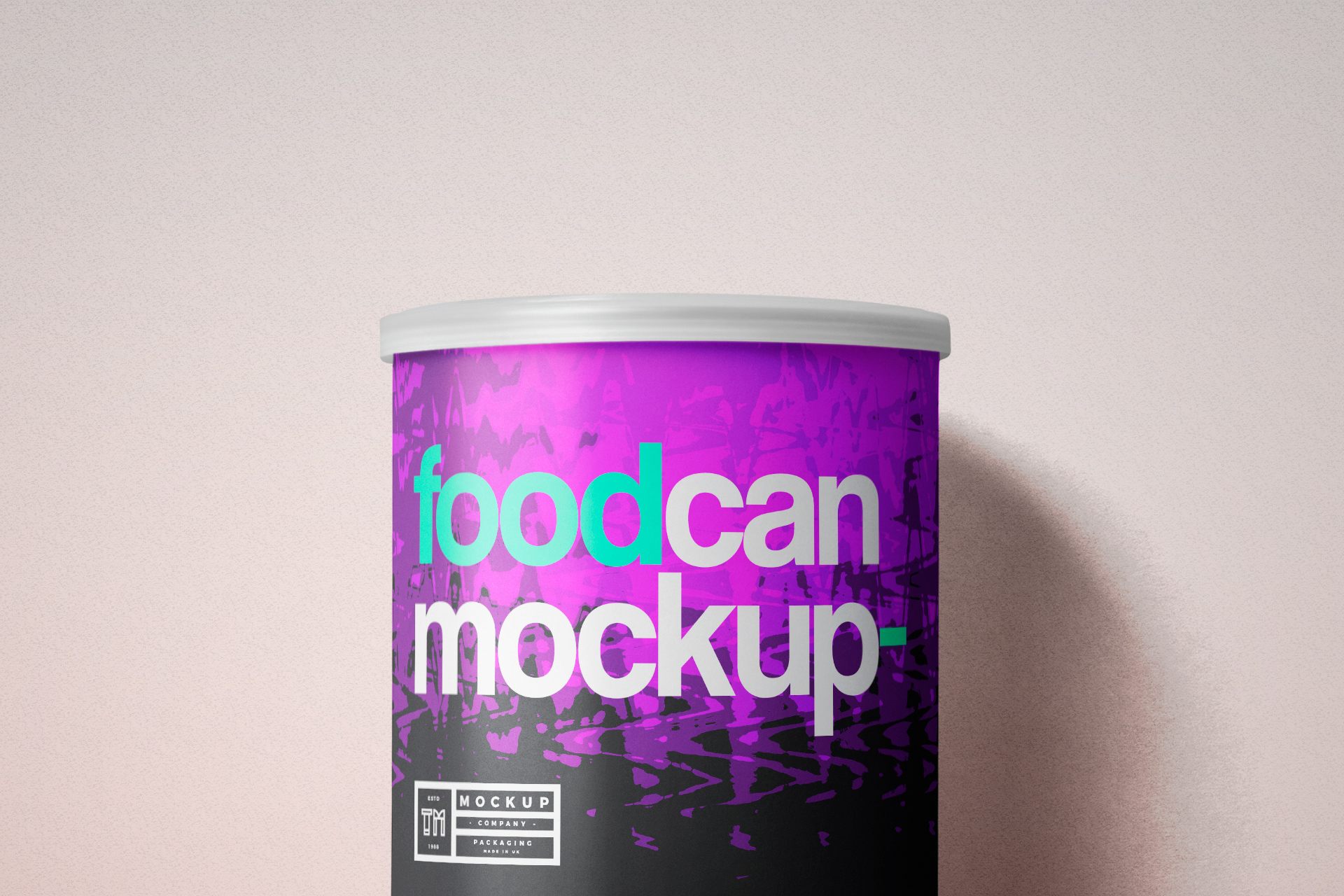 3D tin can mockup