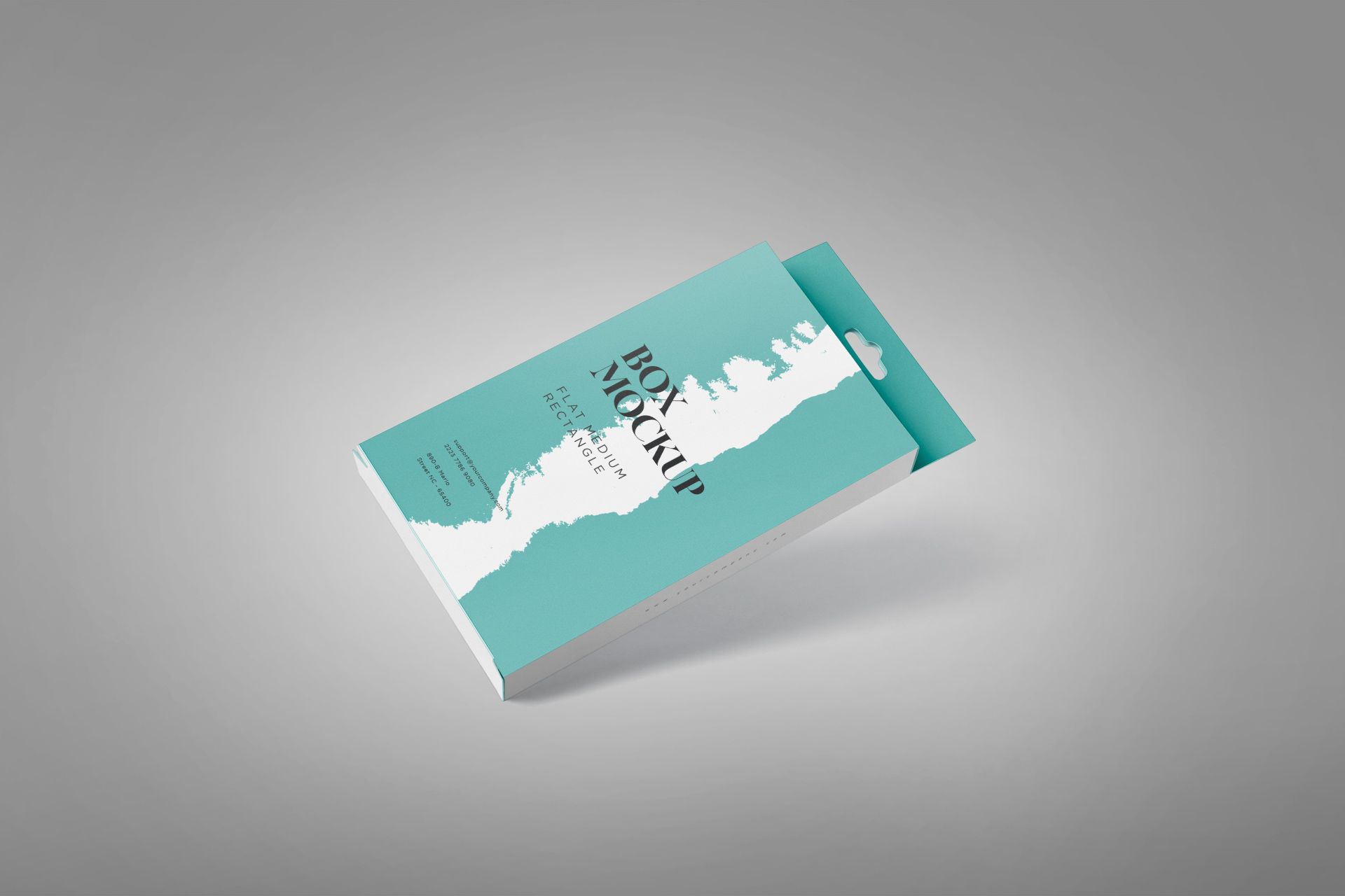 Realistic Flat Hanging Rectangle Box Mockup PSD