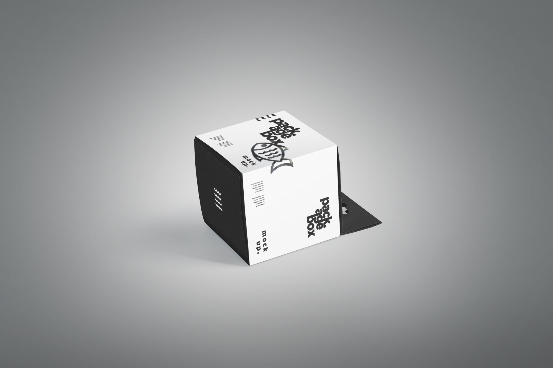 Realistic Square Hanging Box Mockup PSD Template