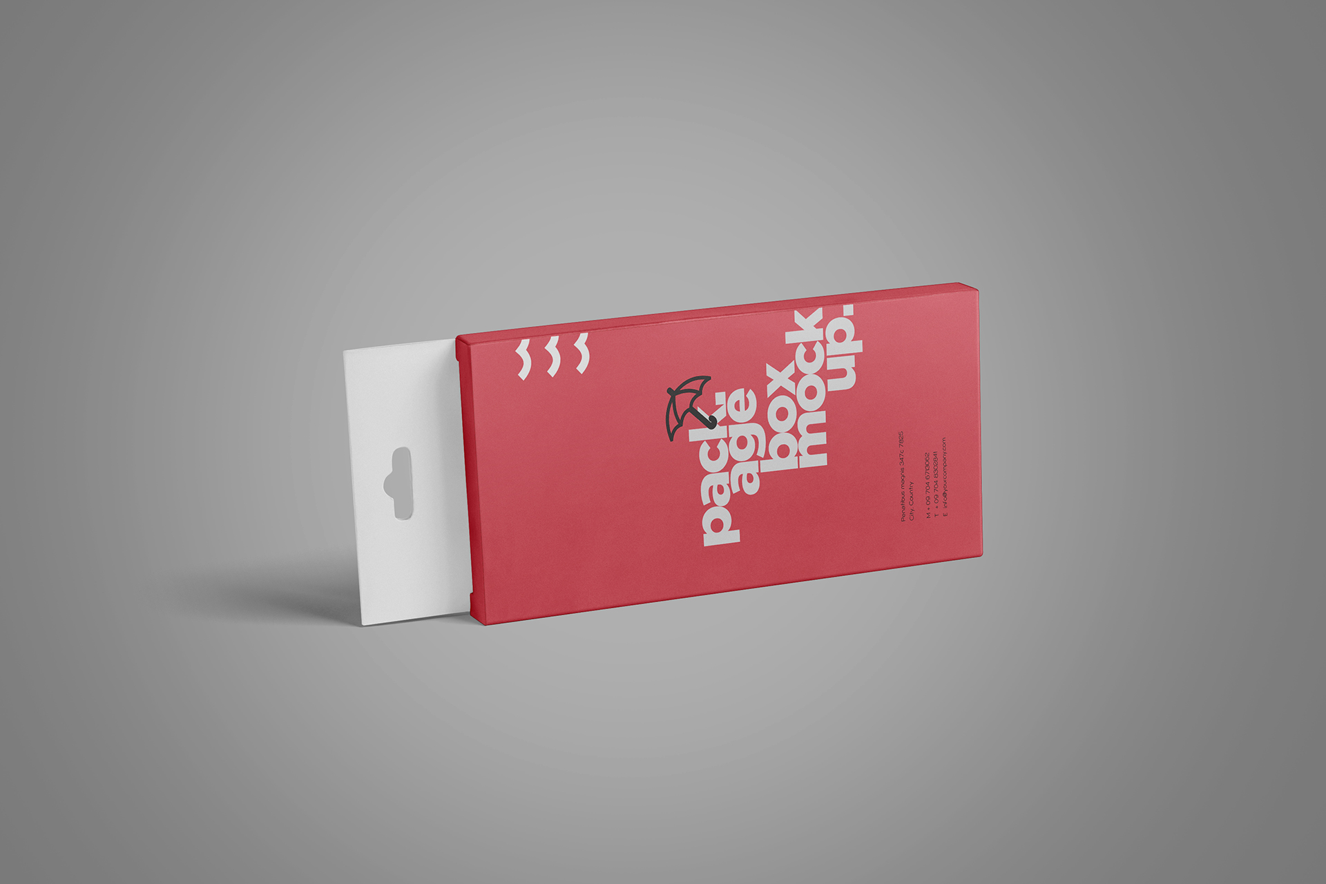 Realistic Flat Hanging Box Mockup PSD Template