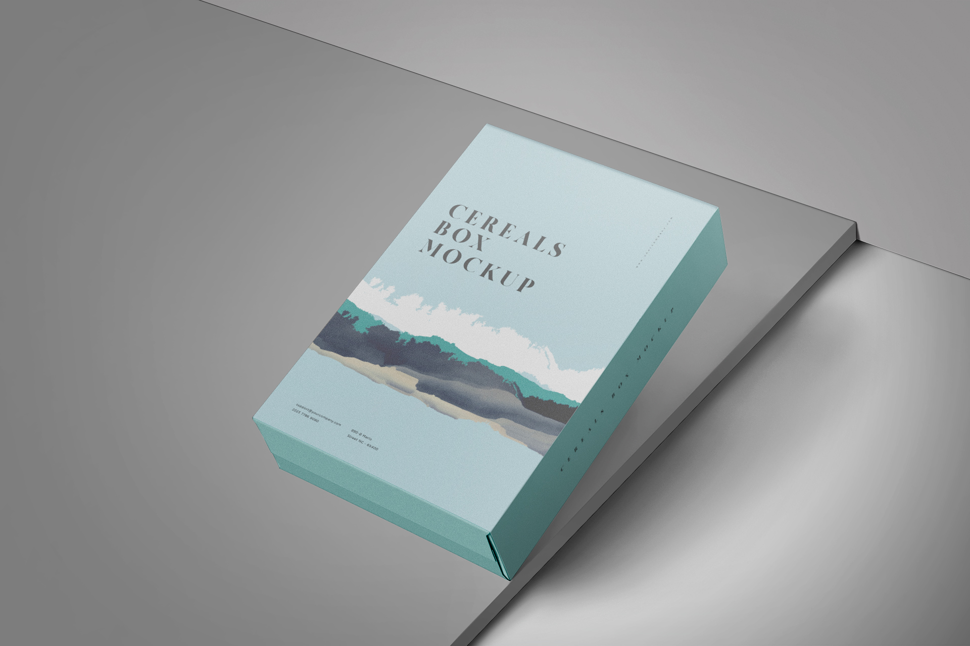 Top View Cereal Packaging Mockup for Product Presentation