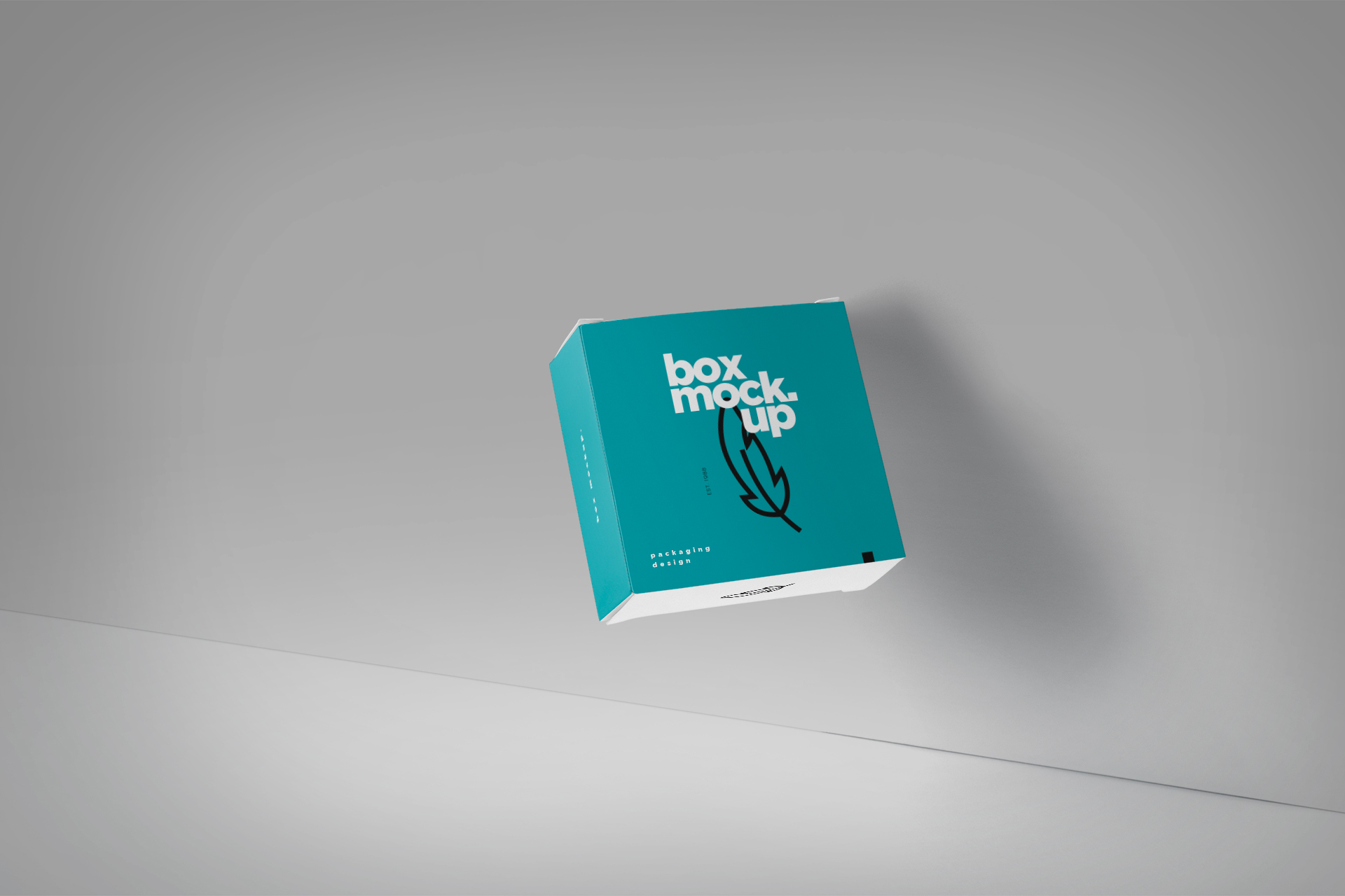 Levitating Square Box Mockup for Stylish Packaging