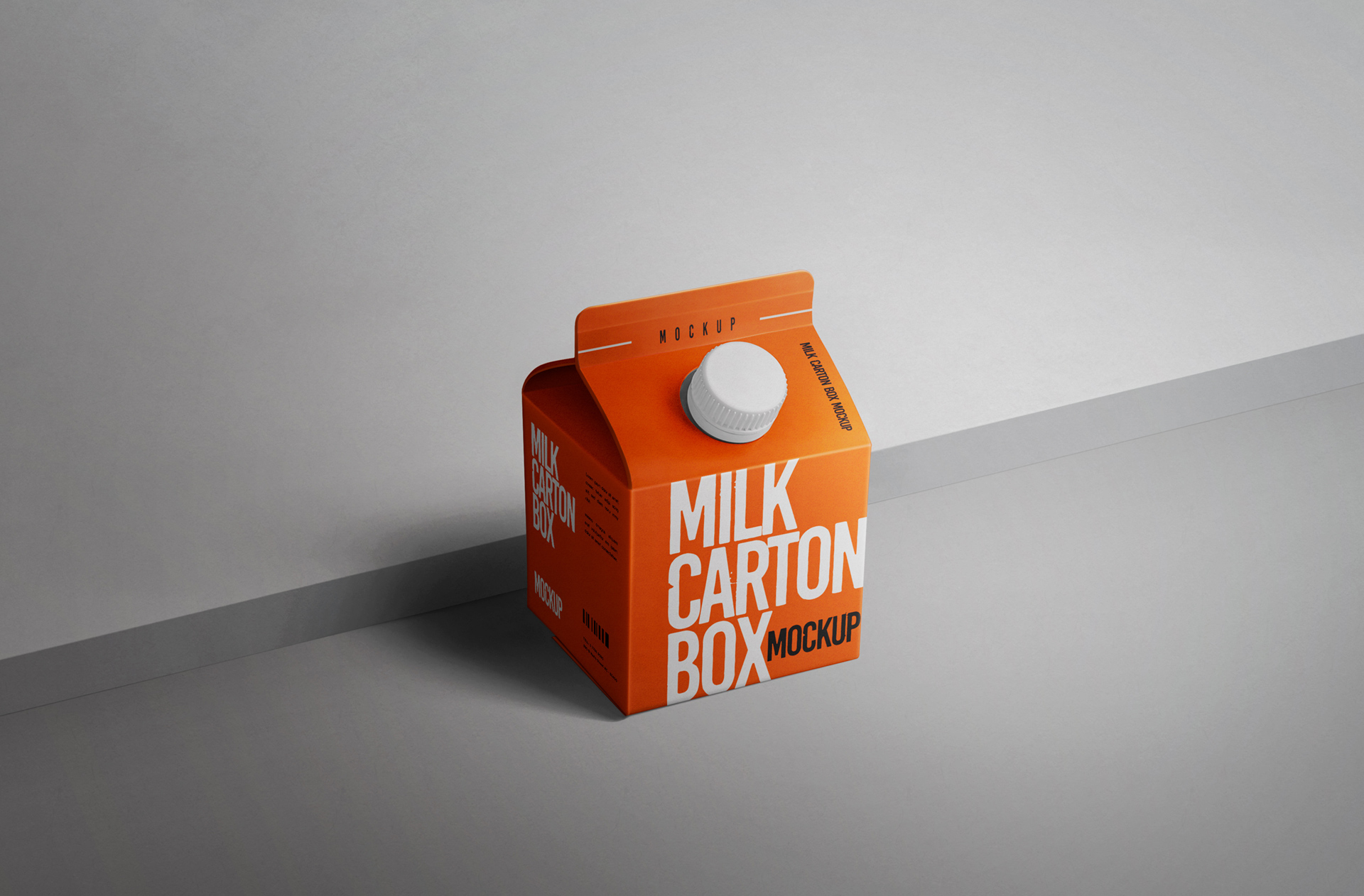 Top View Milk Carton Box Mockup for Packaging Design