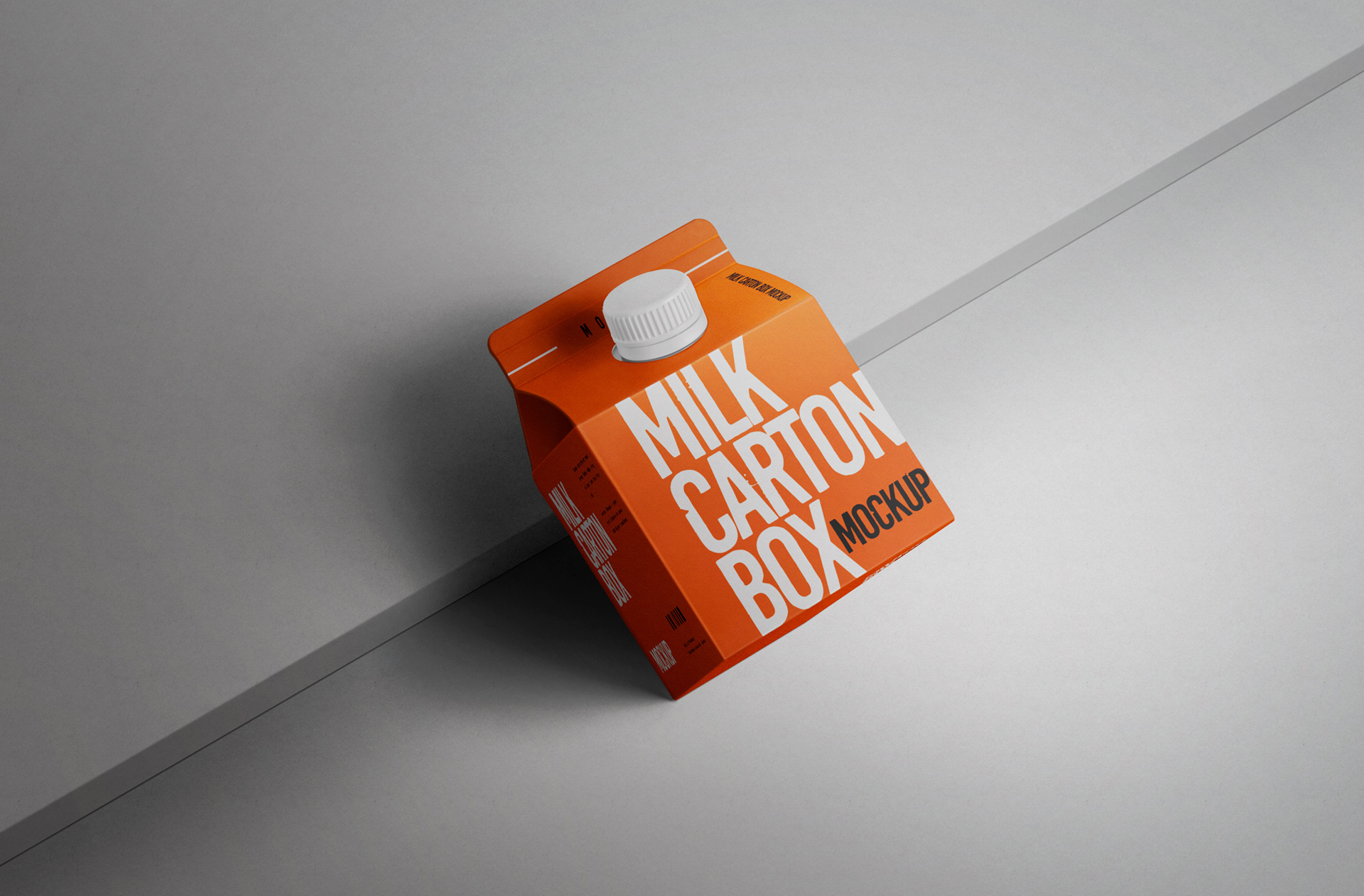 Levitating Milk Carton Mockup for Stylish Packaging