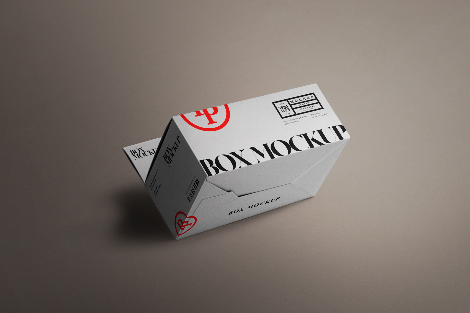 Minimalist Hanging Box Mockup for Product Packaging