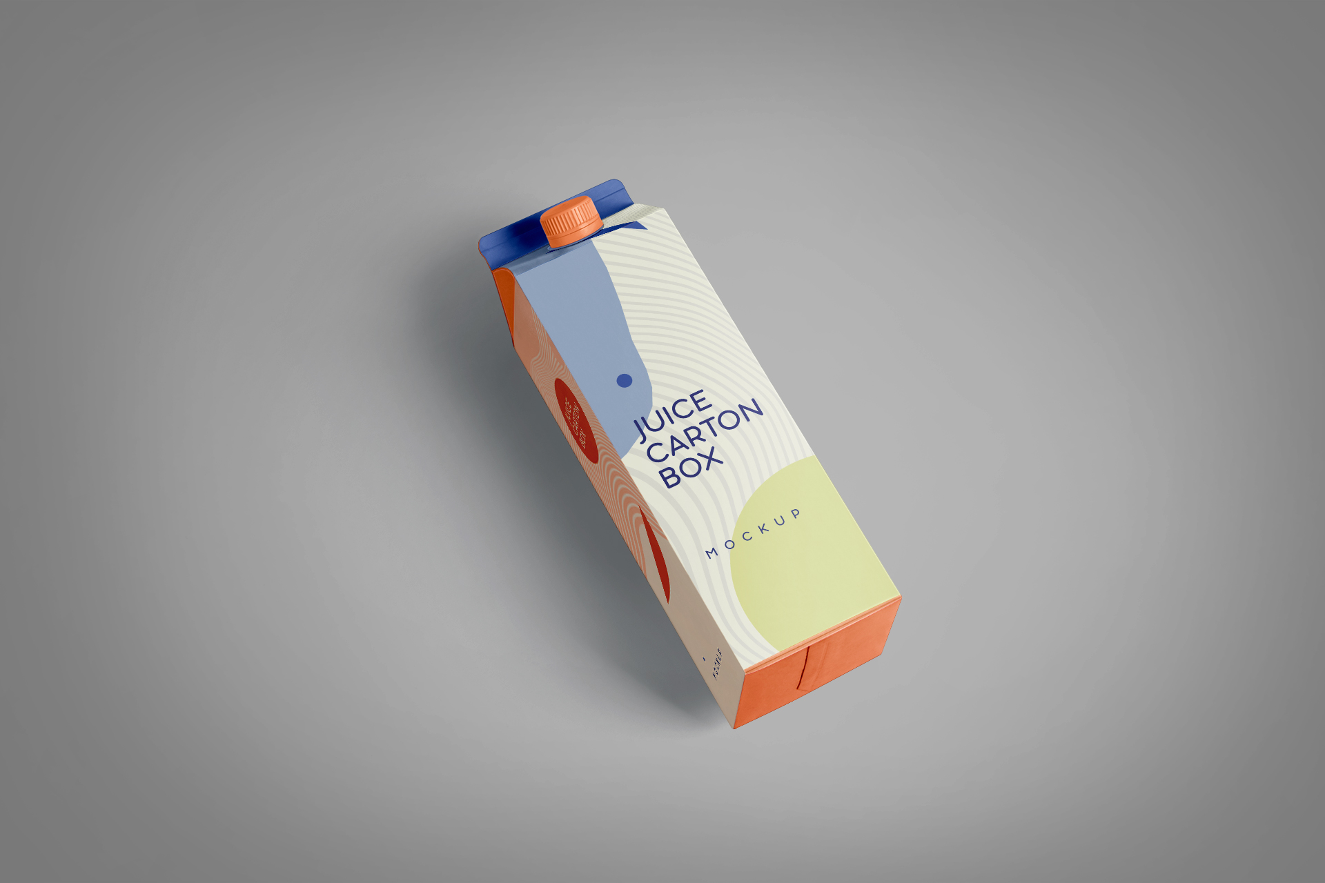 Top View Juice Carton Mockup for Packaging Design