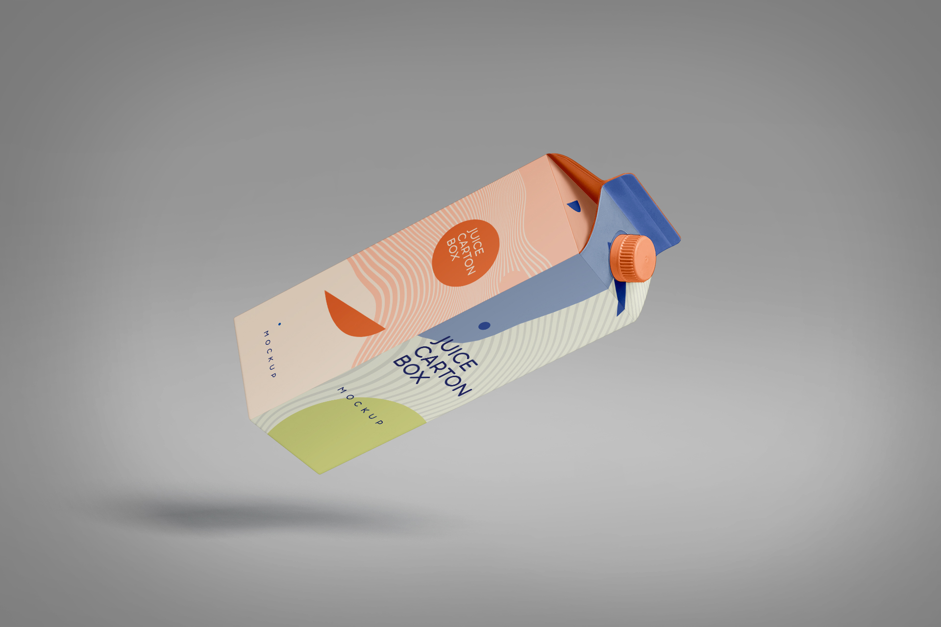 Levitating Juice Carton Mockup for Stylish Packaging