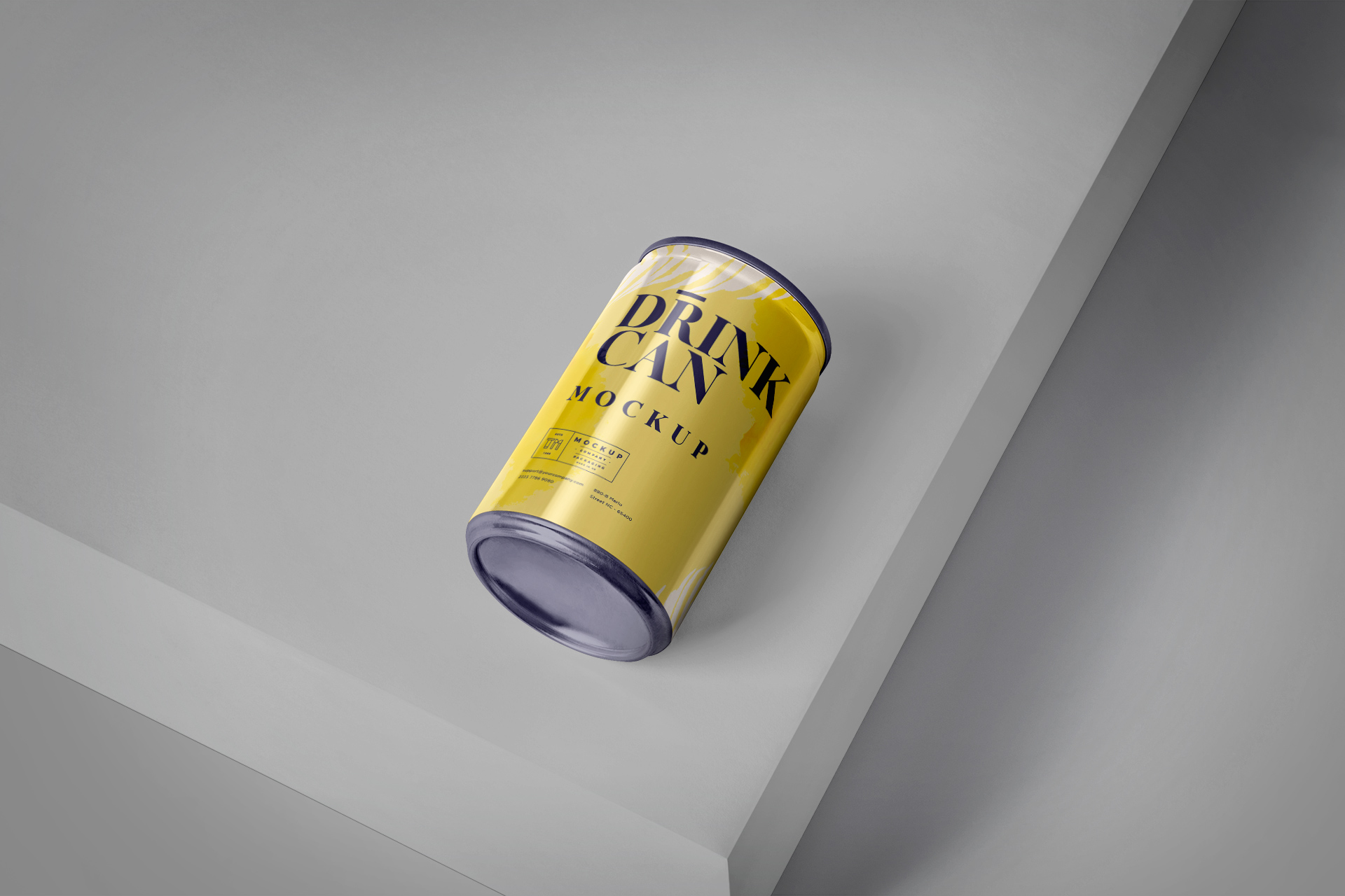 Levitating Drink Can Mockup for Stylish Beverage Branding