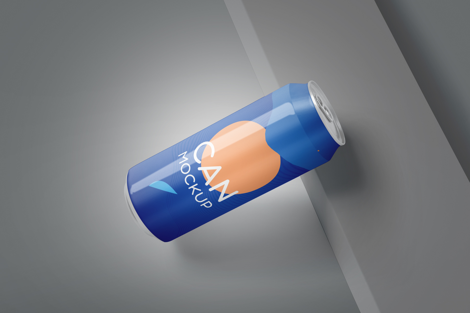 Top View Tall Soft Drink Can Mockup for Packaging Design