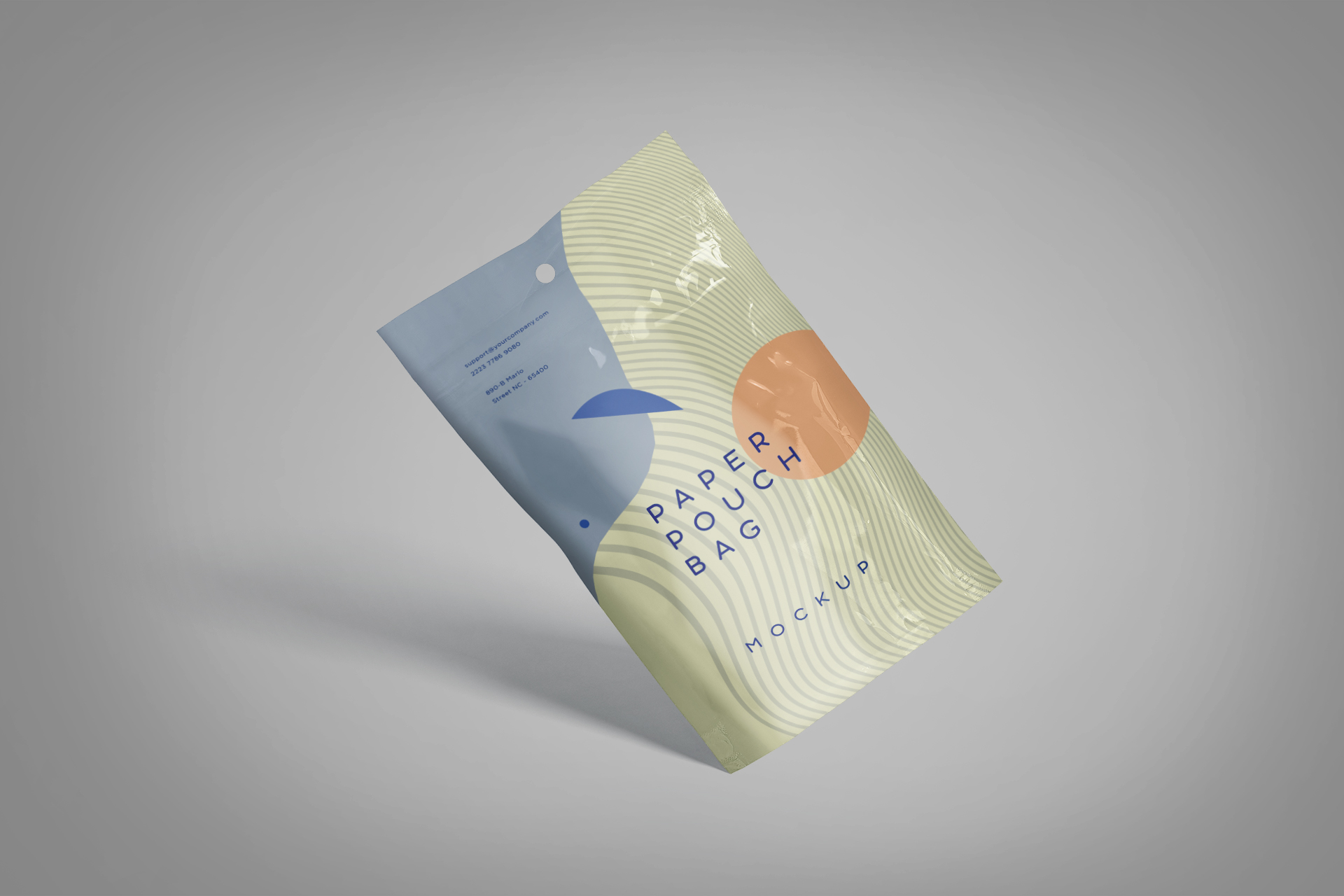 Paper Pouch Bag Mockup – Floating and Standing Angles