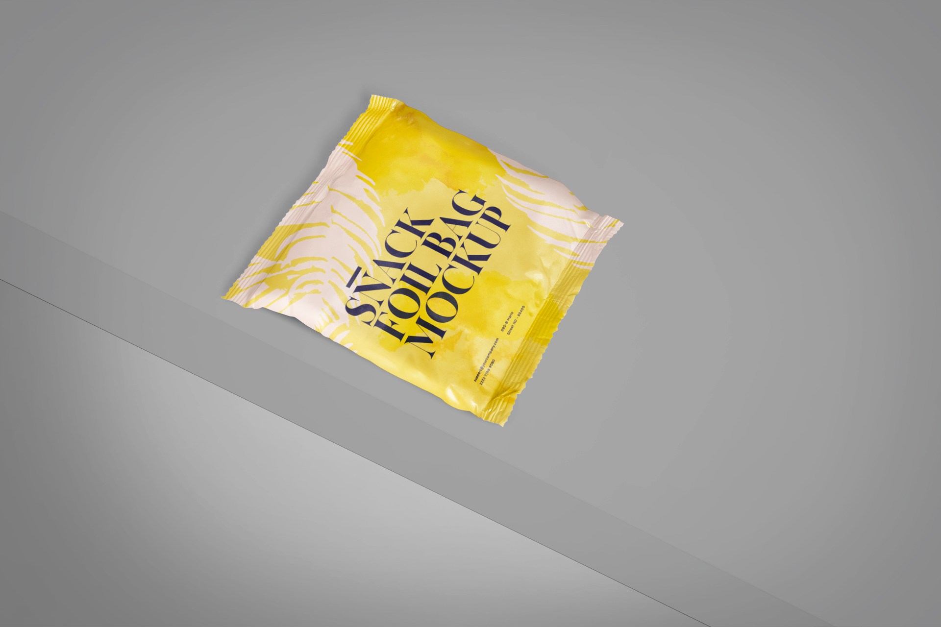 Foil Snack Bag Mockup – Side Perspective