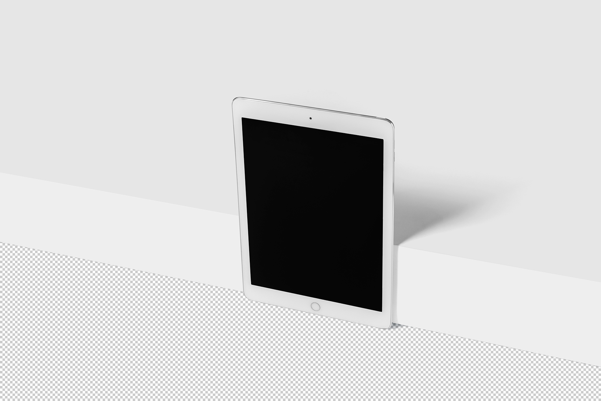 angled tablet display mockup