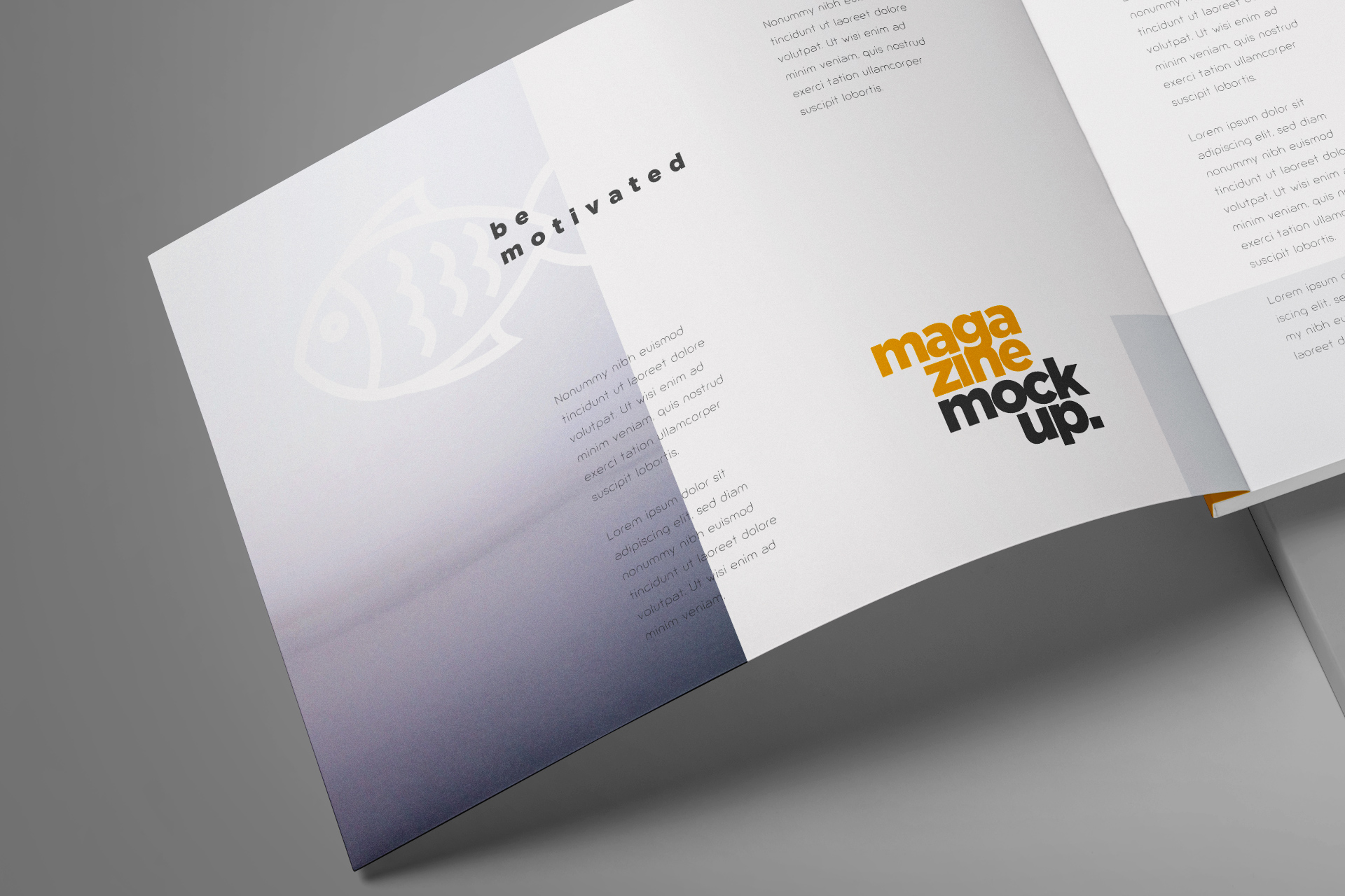 a4 landscape magazine mockup