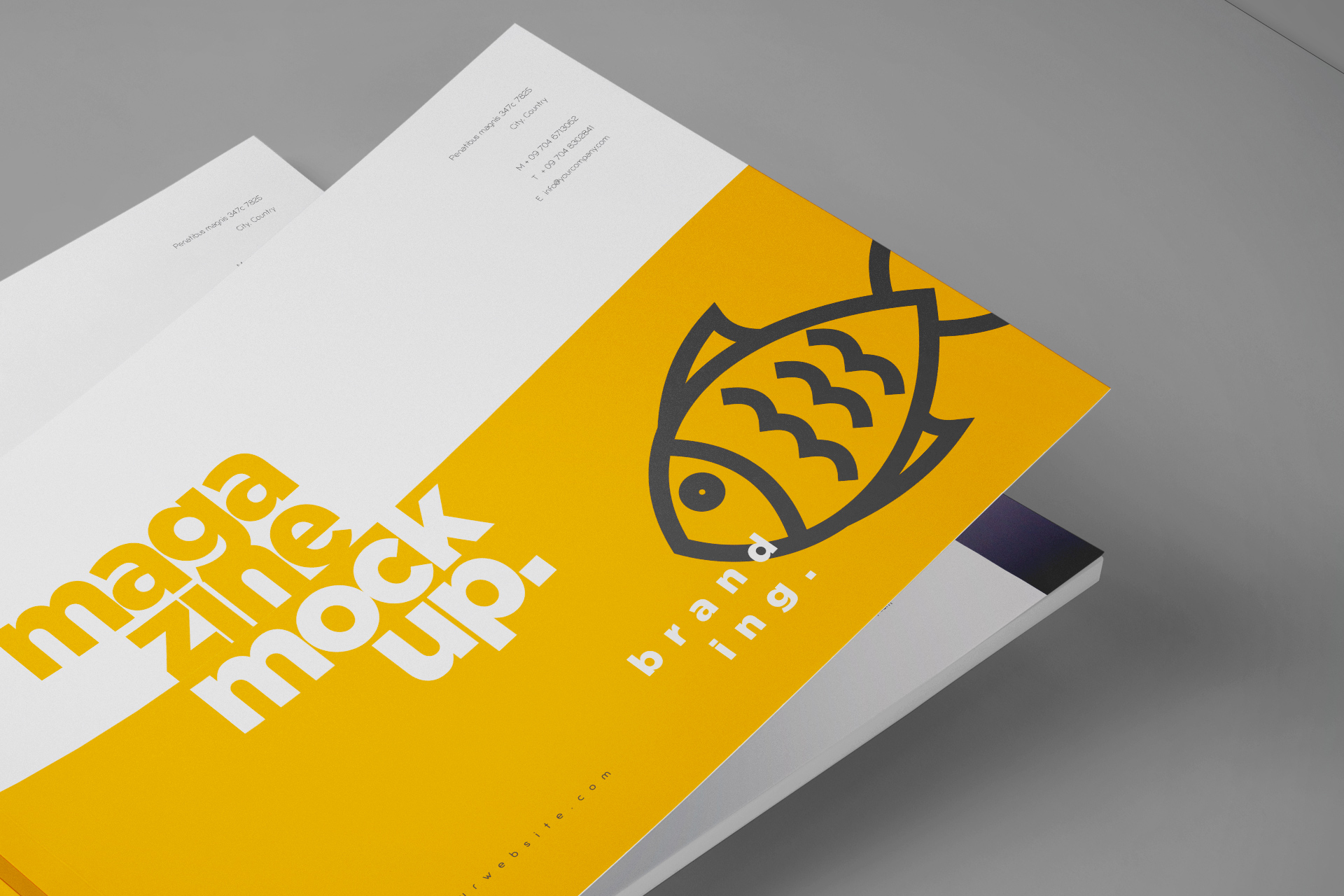 a4 landscape magazine mockup