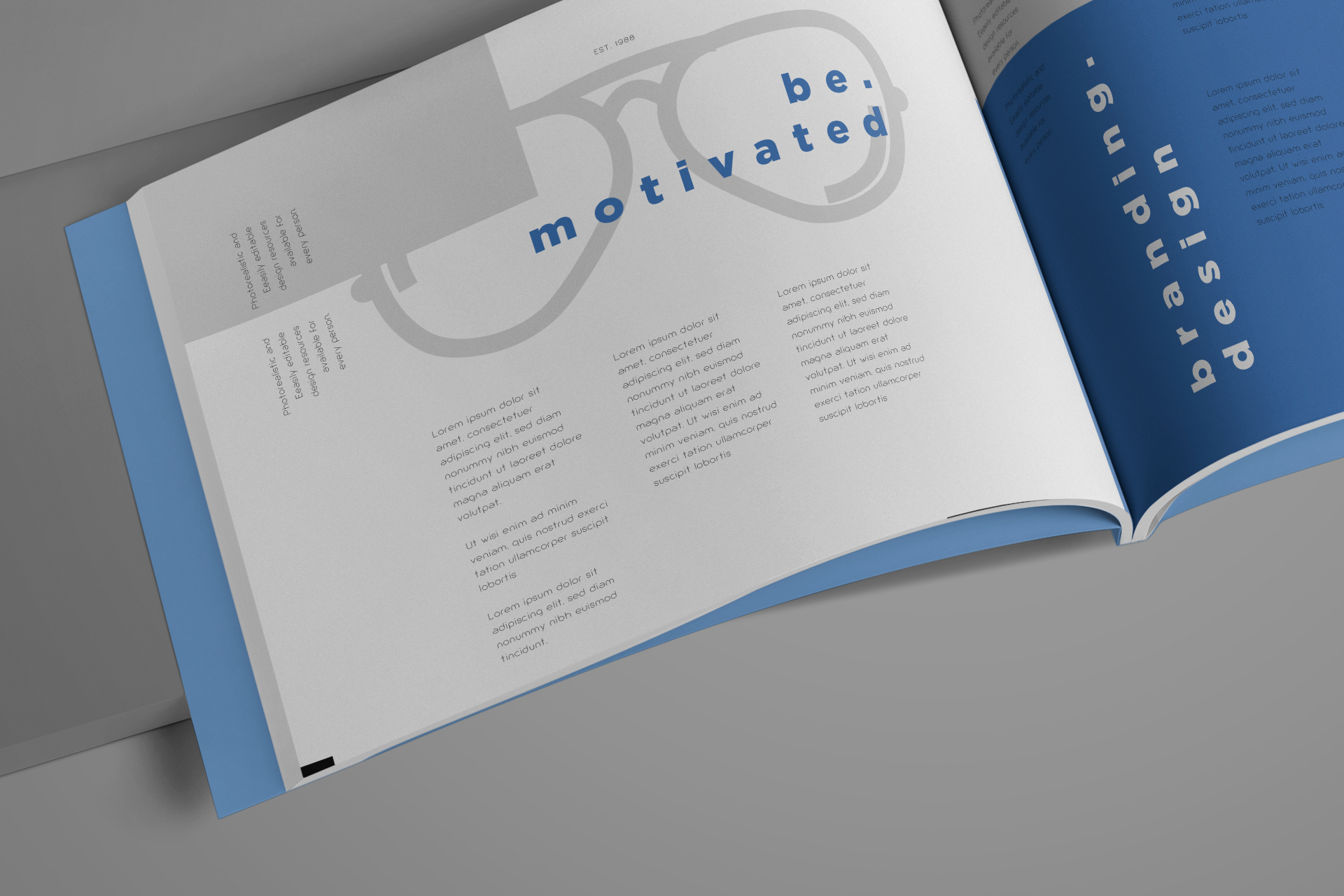 book layout mock-up