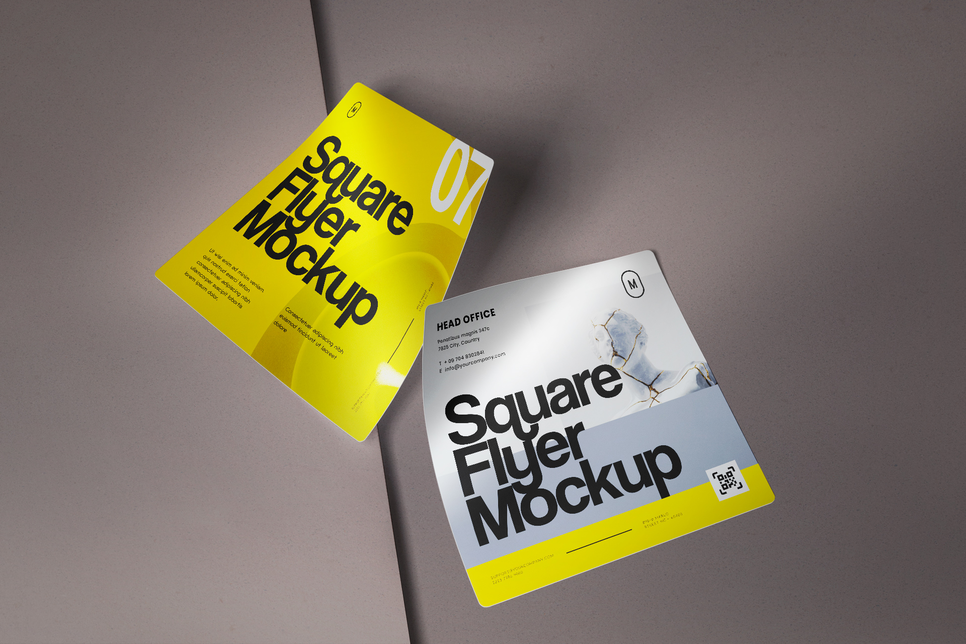 Square Flyer Mockup – High-Quality Promotional Template