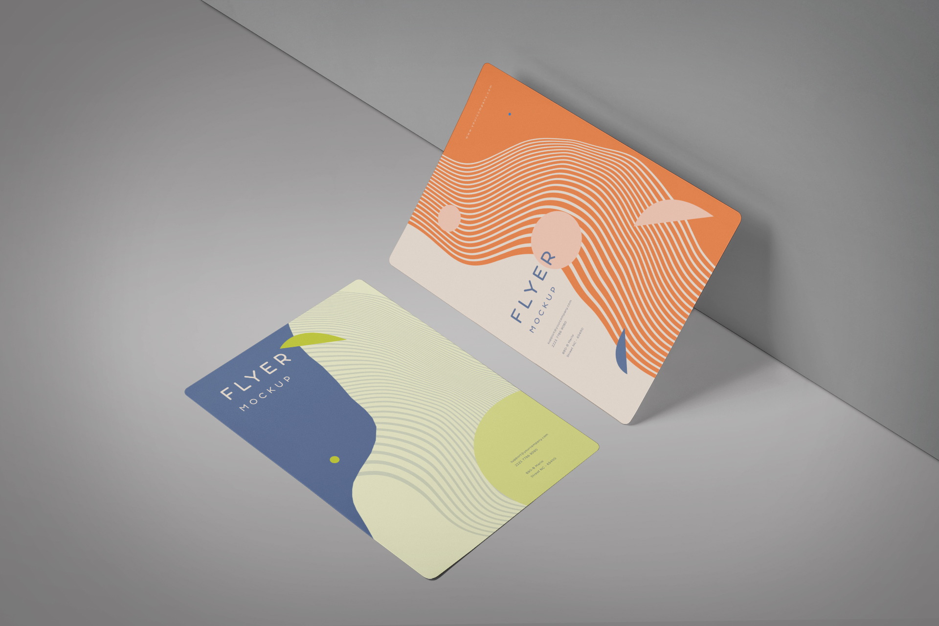 Rounded Corner Flyer Mockup with Minimalist Design