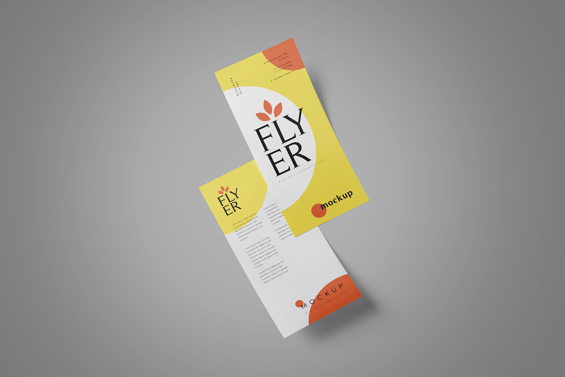 Floating Flyer Mockup High-Quality Presentation
