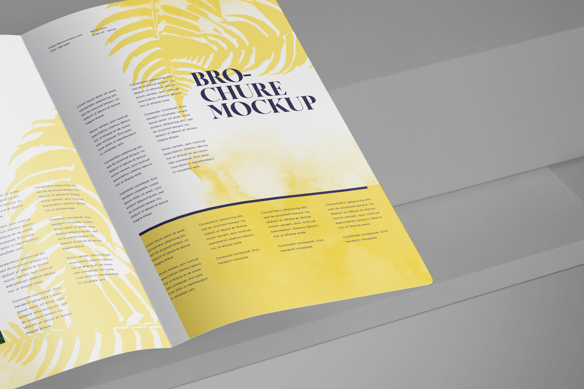 A5 open brochure mockup