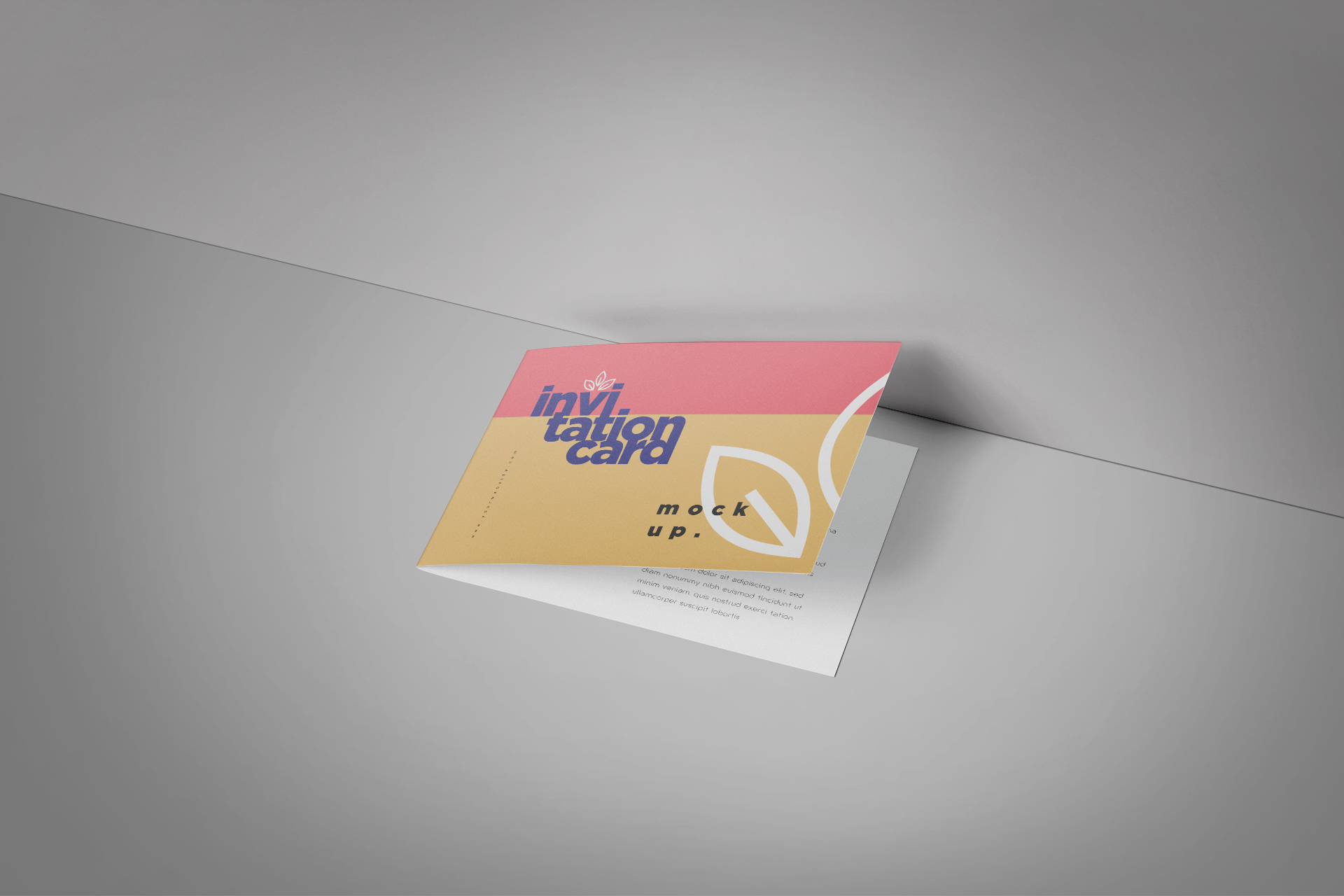 Premium Invitation Card Mockup Elegant Card Design