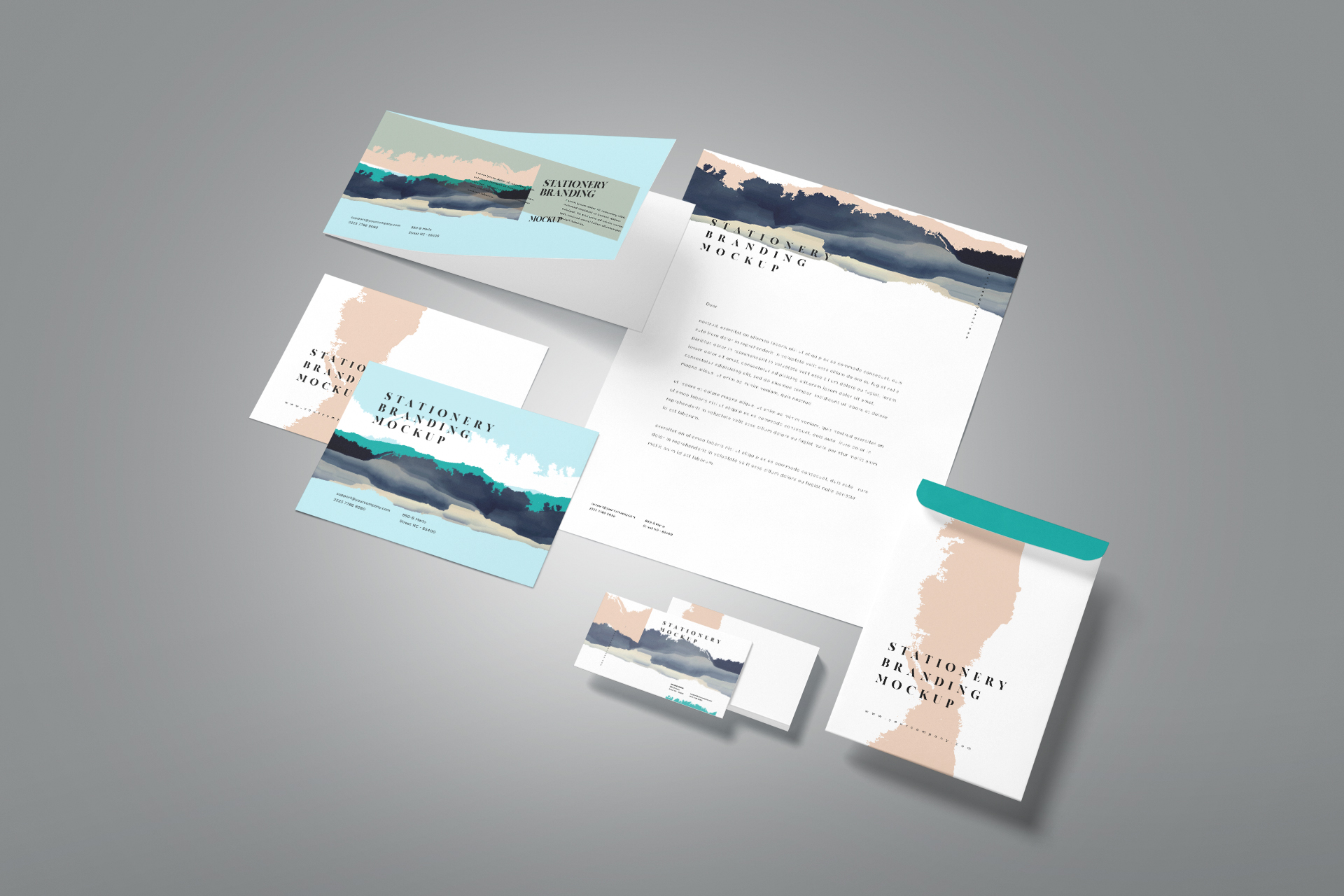 Elegant Business Stationery Mockup – High-Resolution PSD