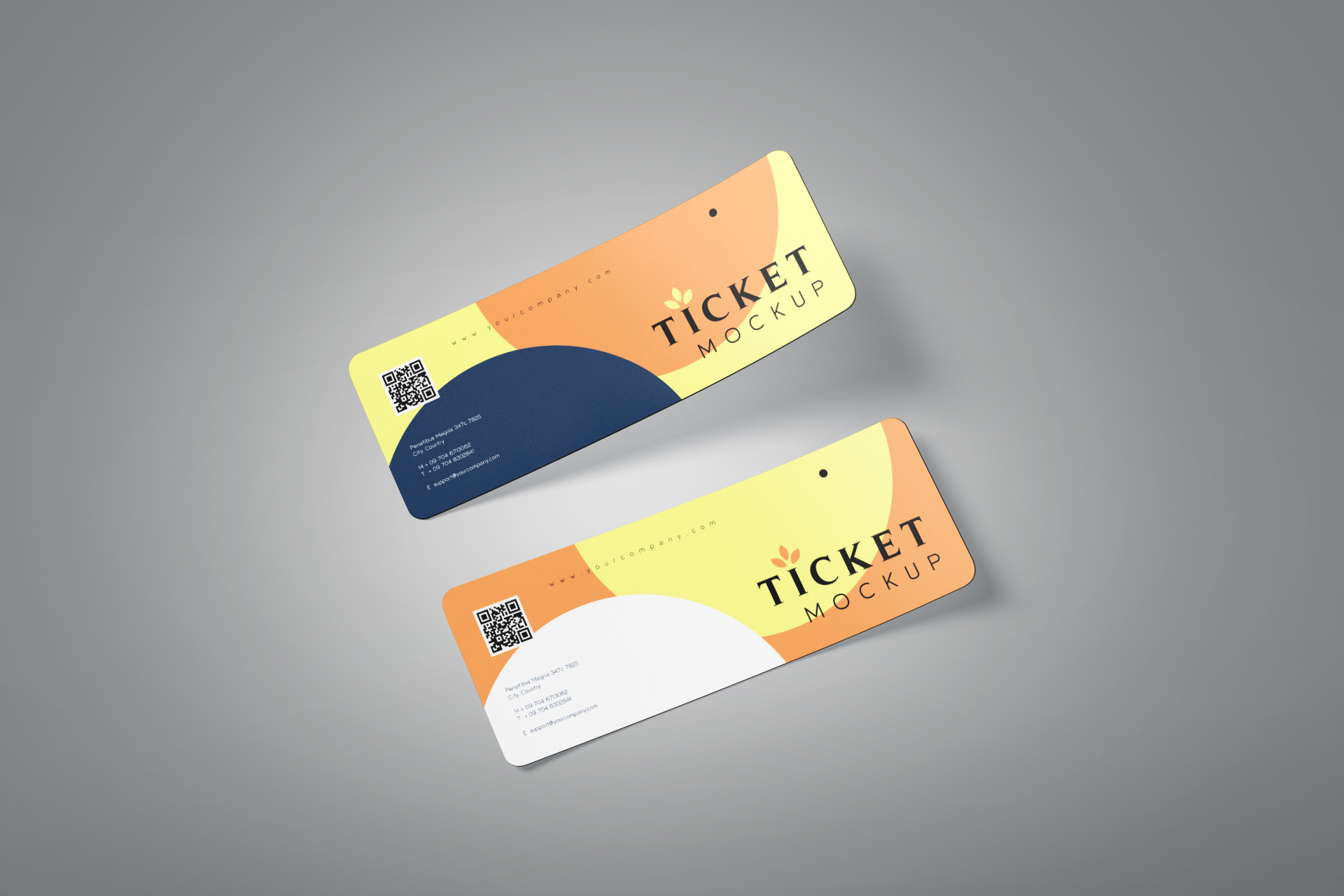 admission ticket mockup