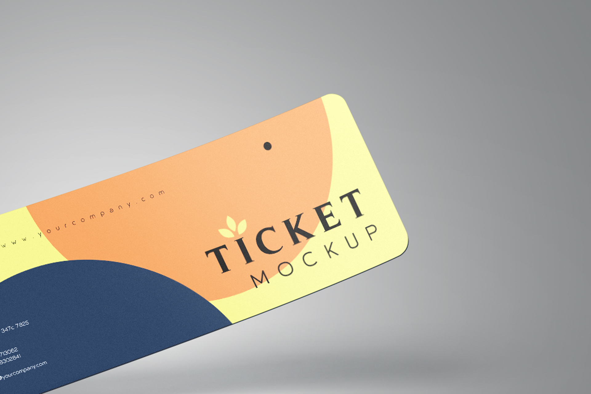 admission ticket mockup