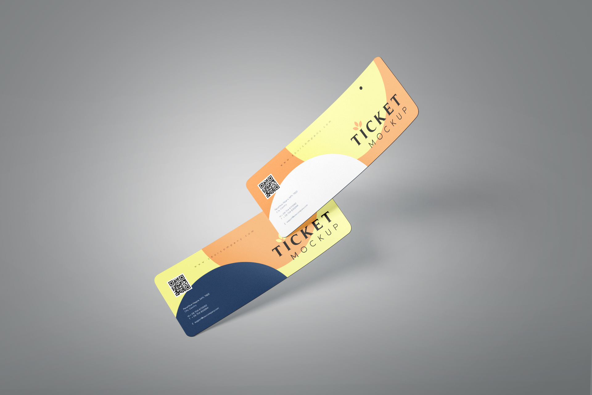 admission ticket mockup