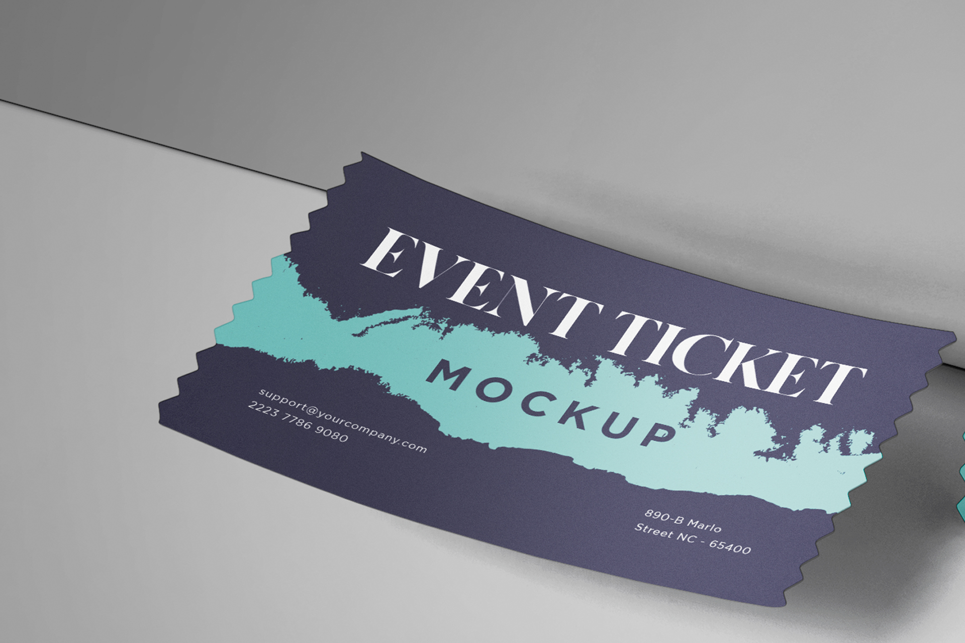 customizable ticket mockup