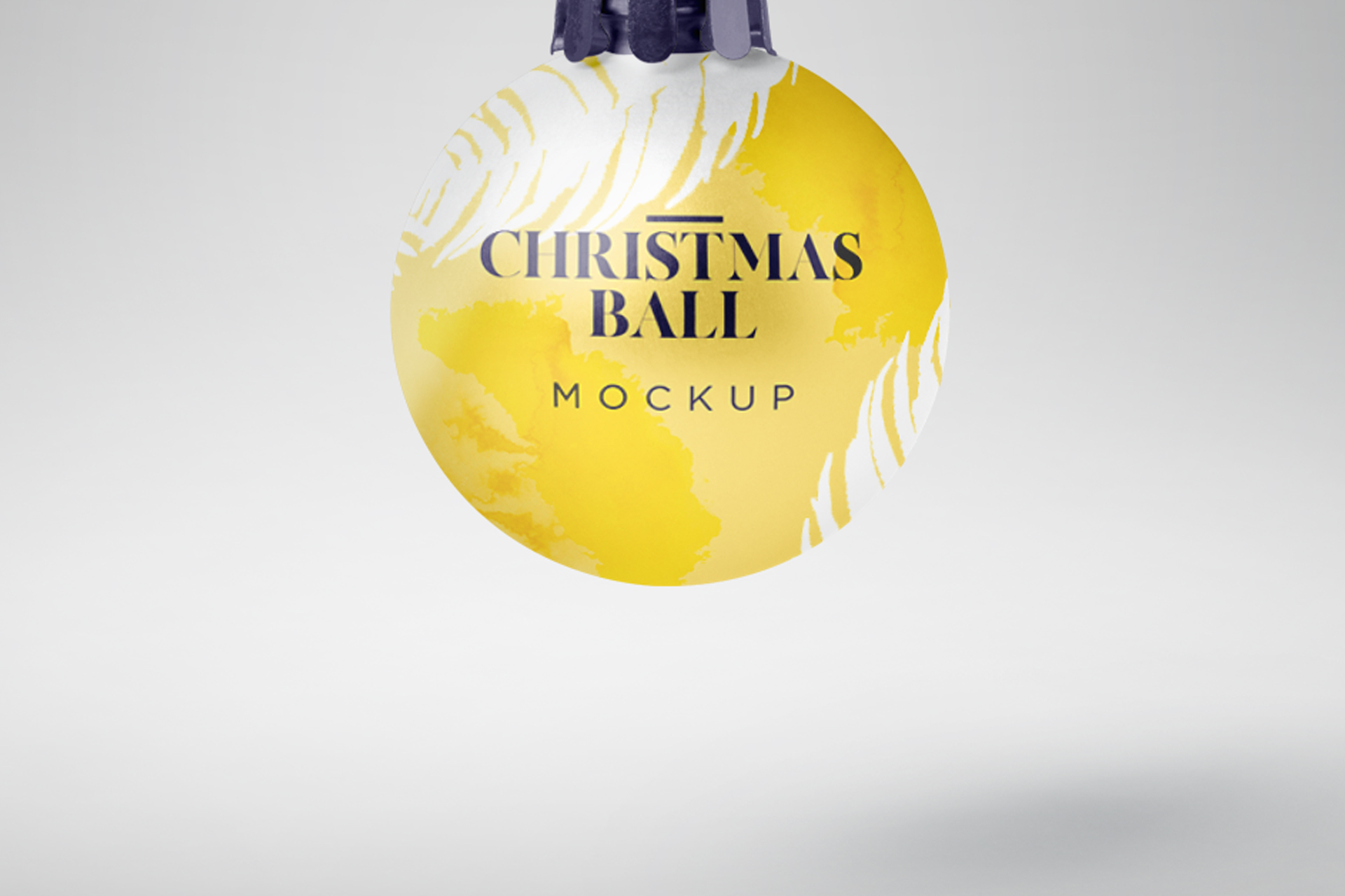 Floating Christmas Ball Mockup with String