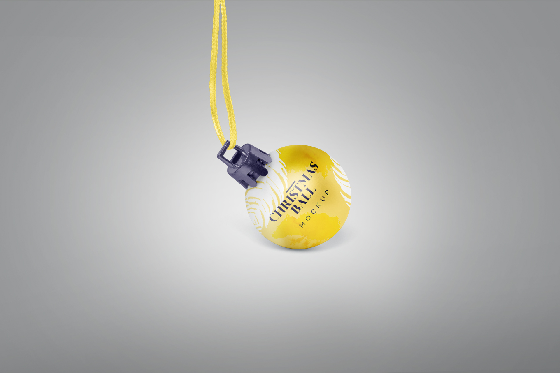 Stylish Hanging Christmas Ball Mockup for Branding