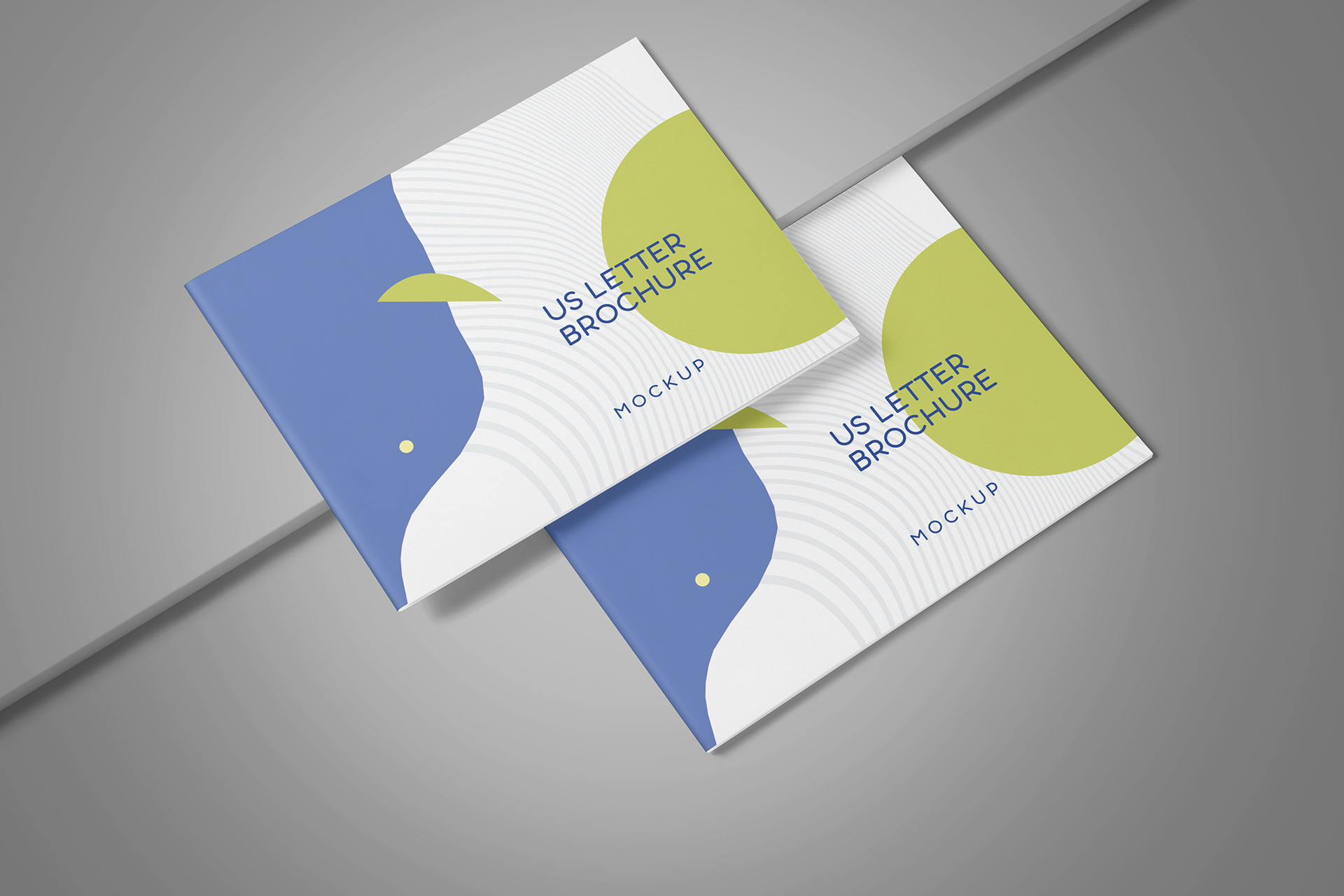 Folded US Letter Brochure Mockup Customizable PSD