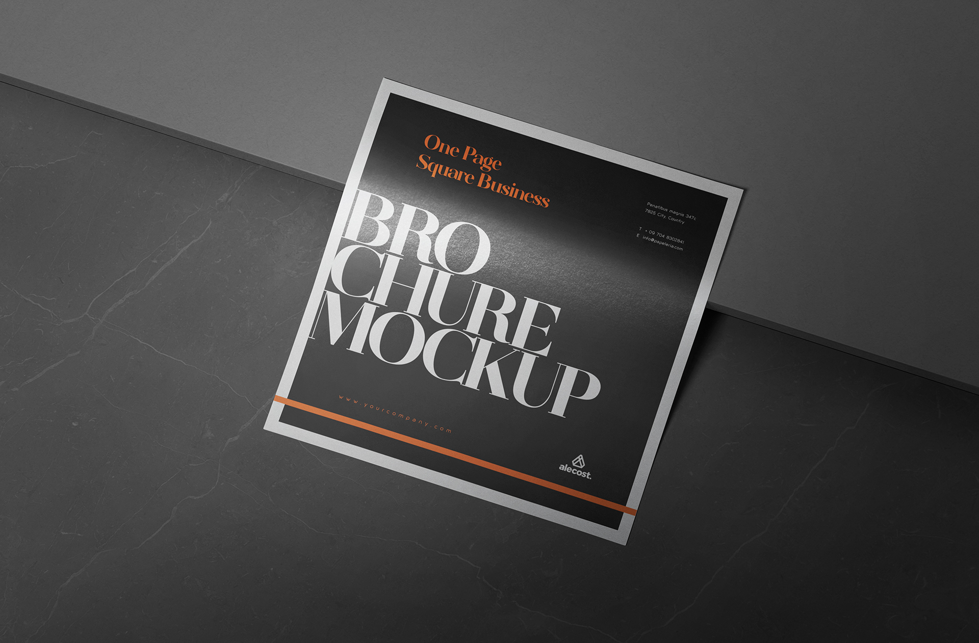 Floating Square Brochure Mockup for Business