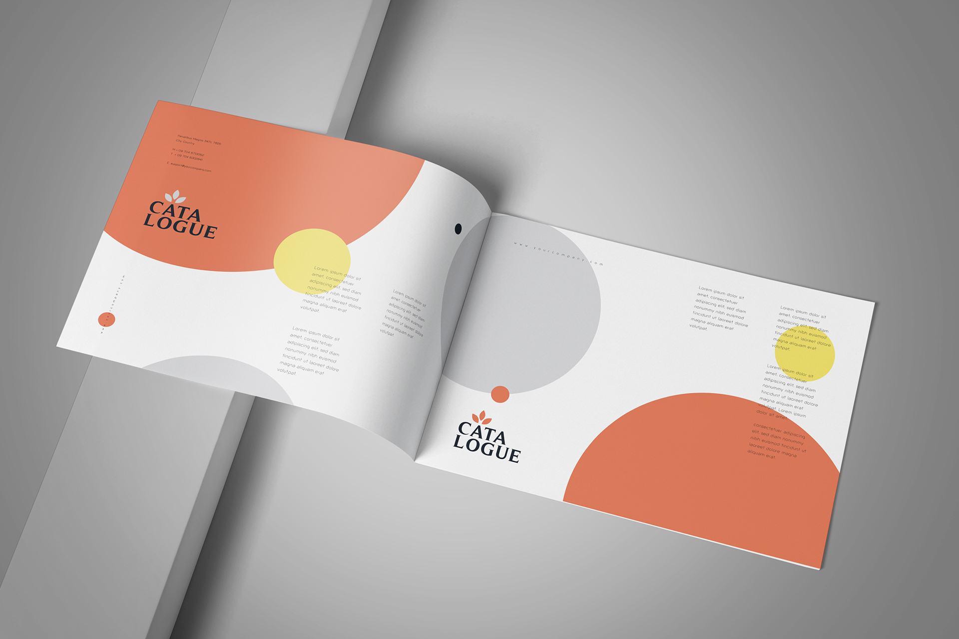 Open A4 Catalogue Mockup for Business Marketing