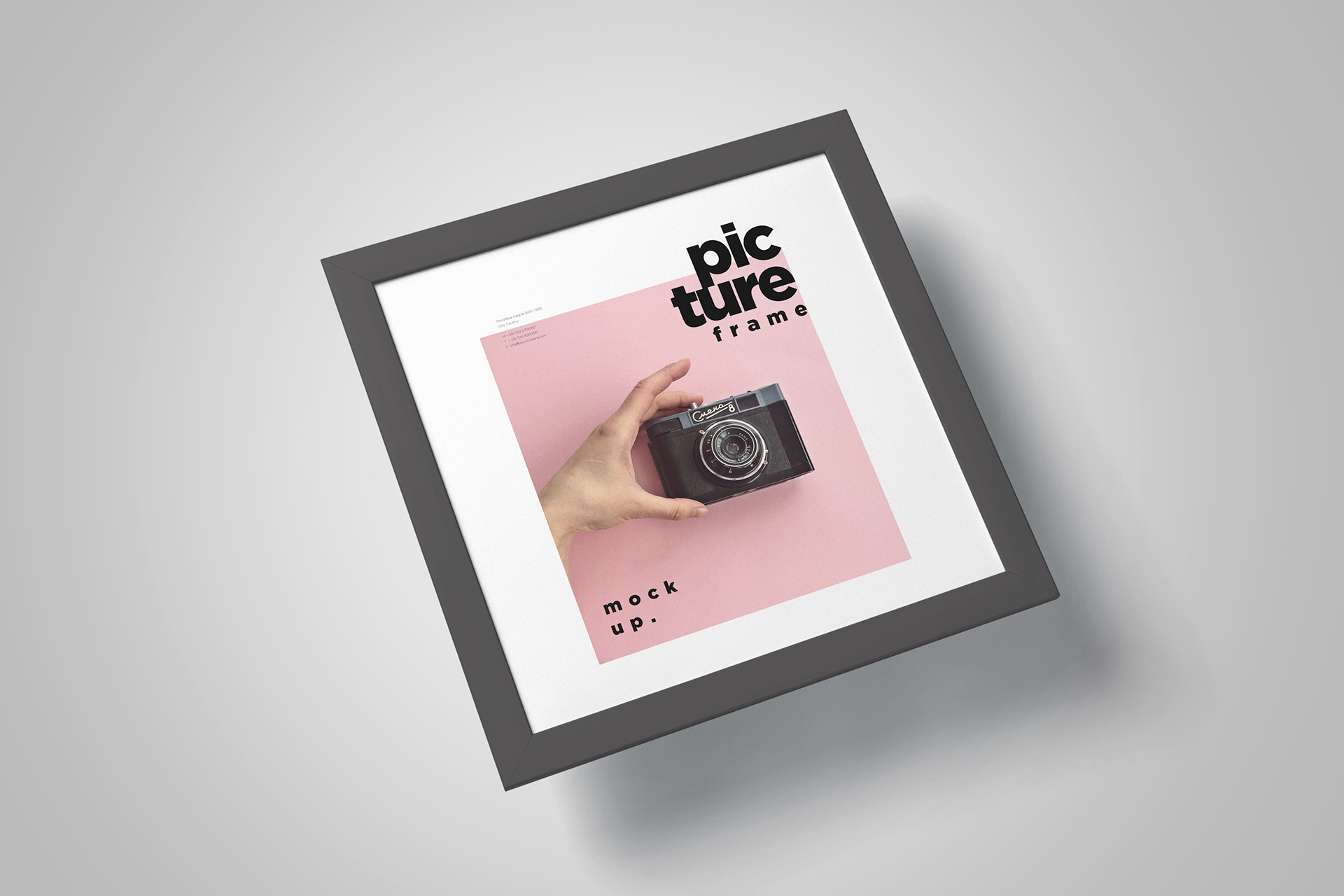 Floating Picture Frame Mockup – Stylish Poster Display