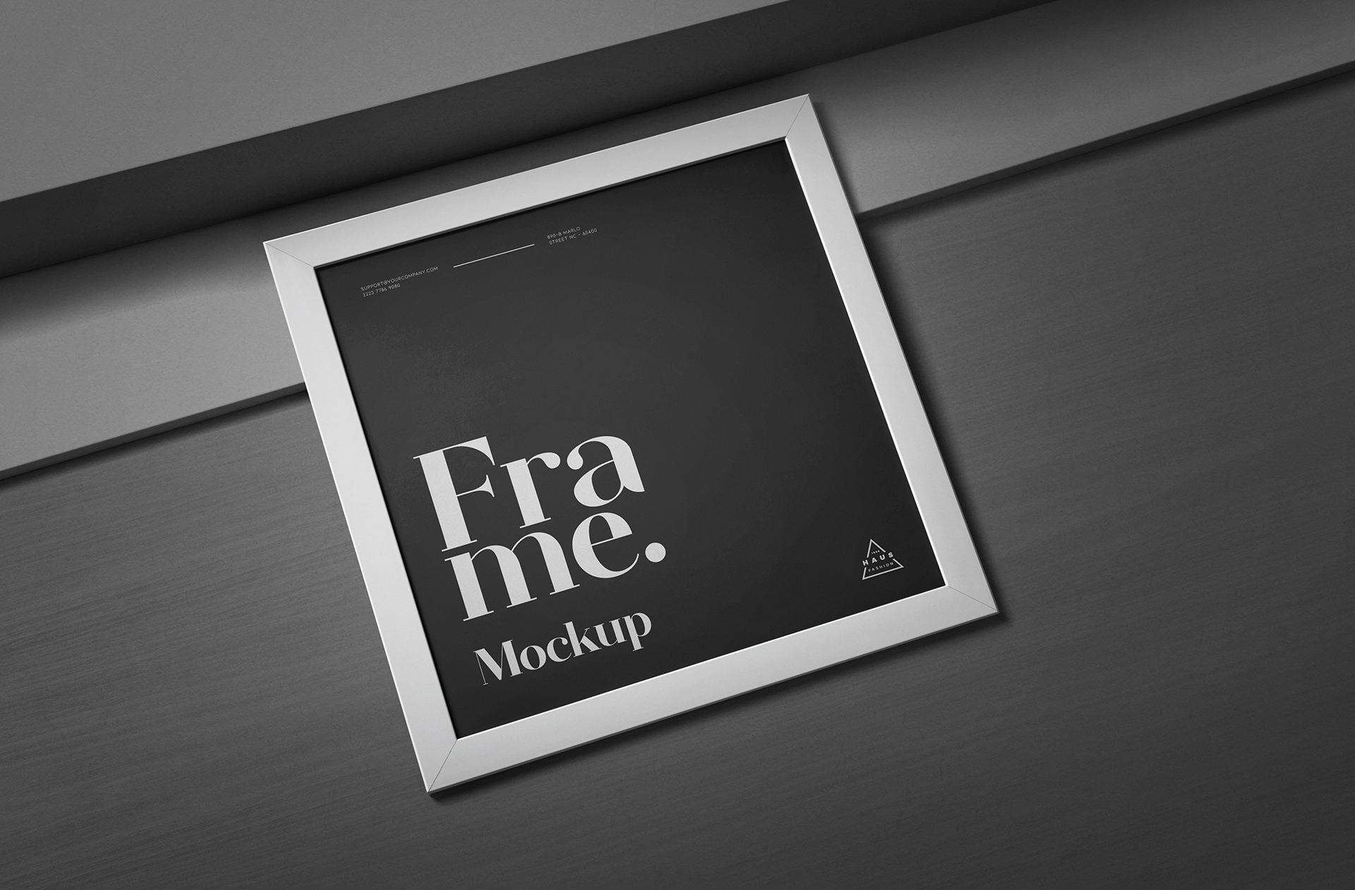Realistic Square Frame Mockup for Posters & Designs