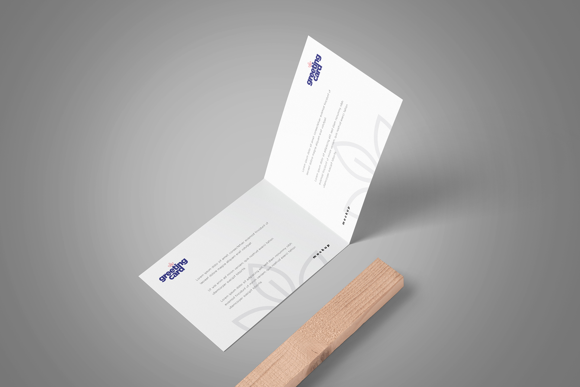 Premium Greeting Card Mockup Editable Layout