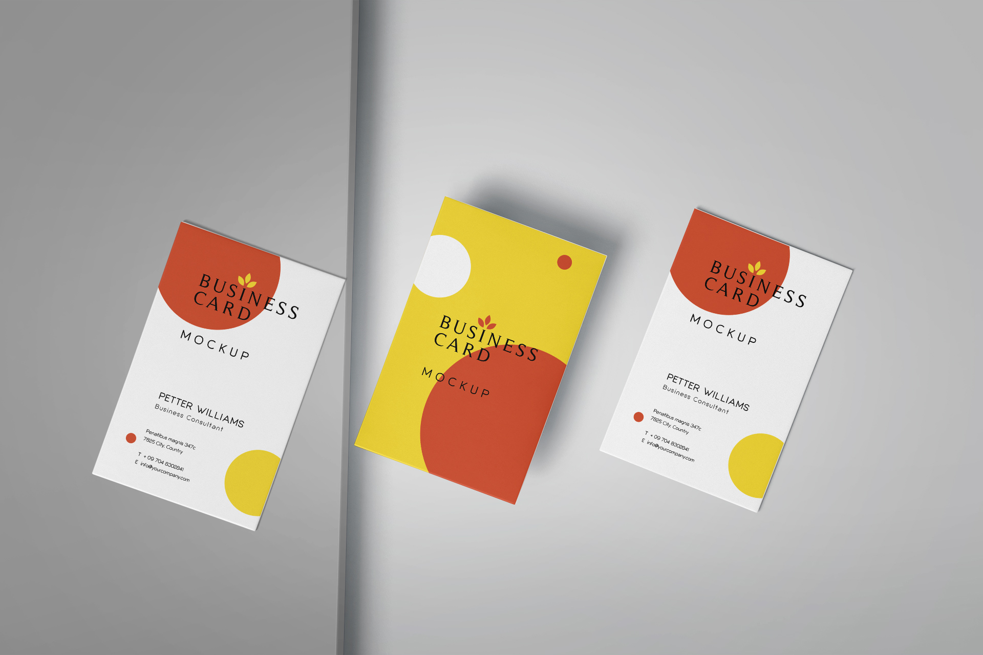 Elegant Vertical Business Card Mockup for Branding