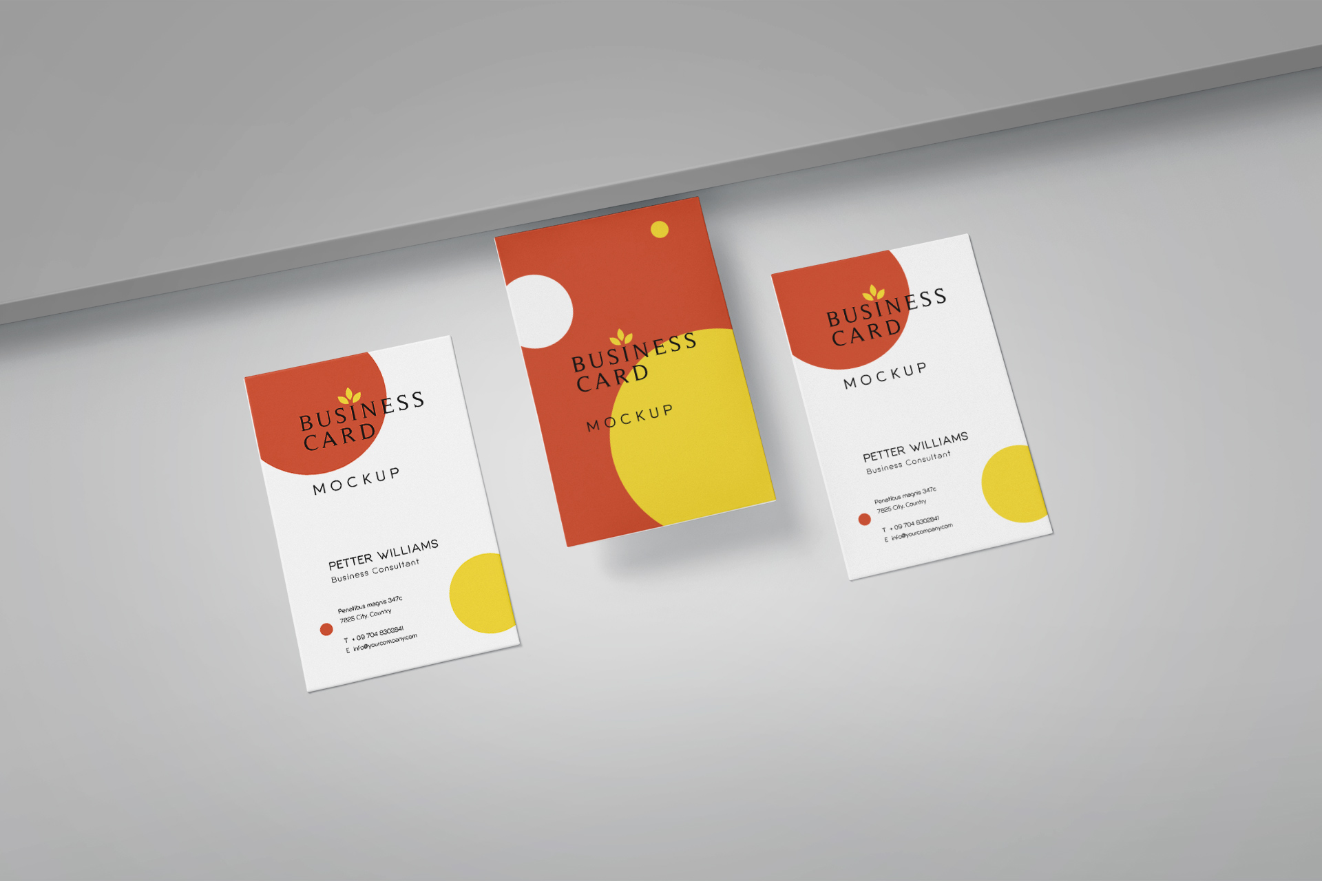 Minimalist Business Card Mockup with Clean Design