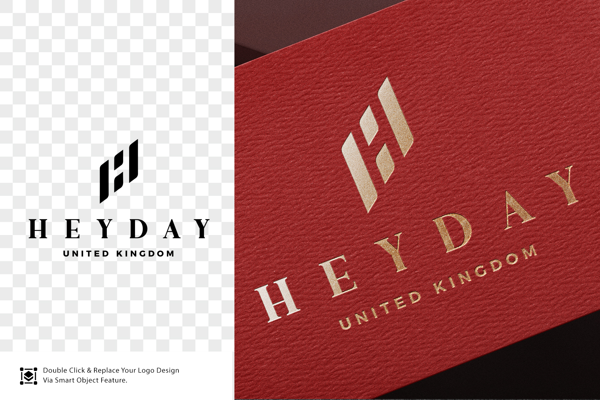 embossed foil logo