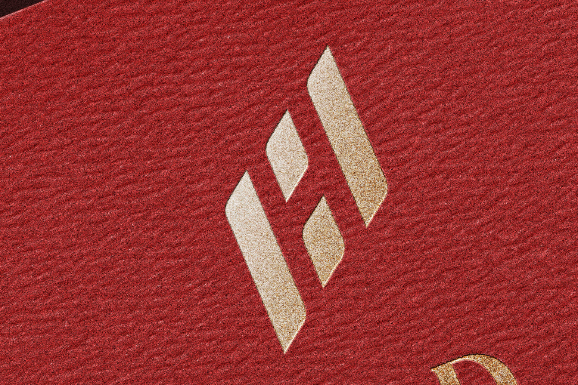 embossed foil logo