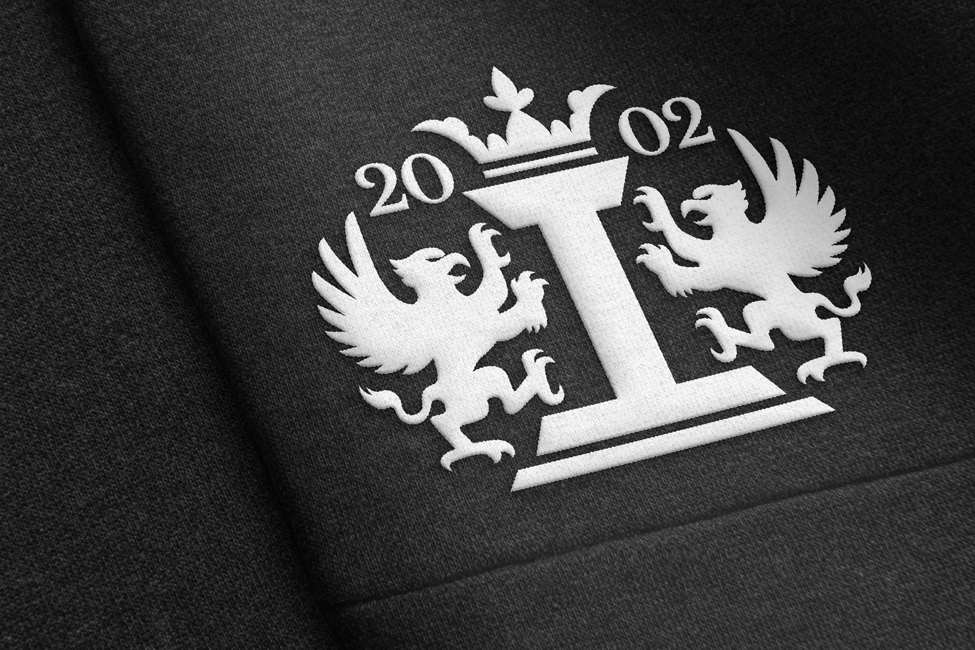 Royal Crest Embroidery Logo Mockup | Fabric PSD
