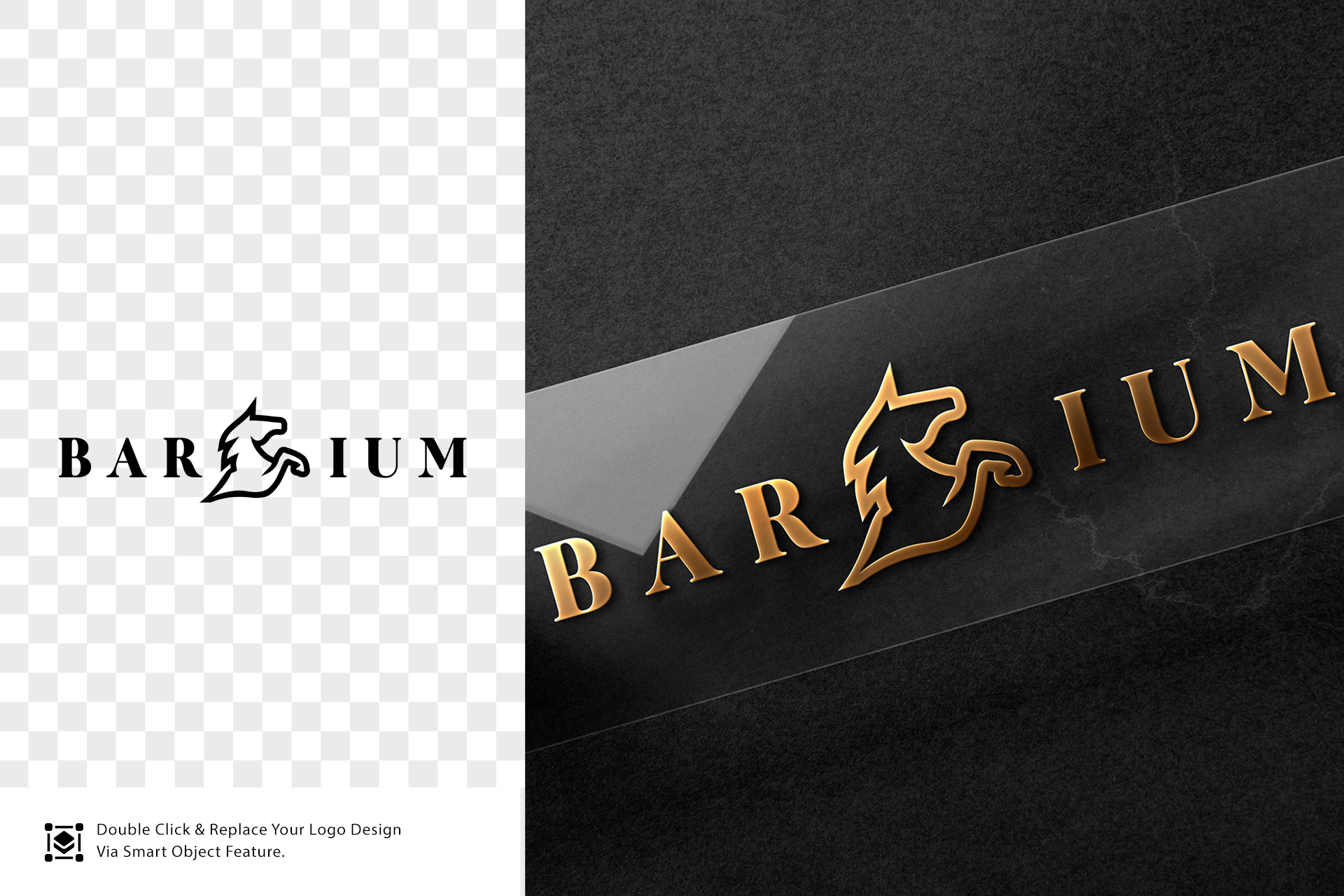 3D logo mockup
