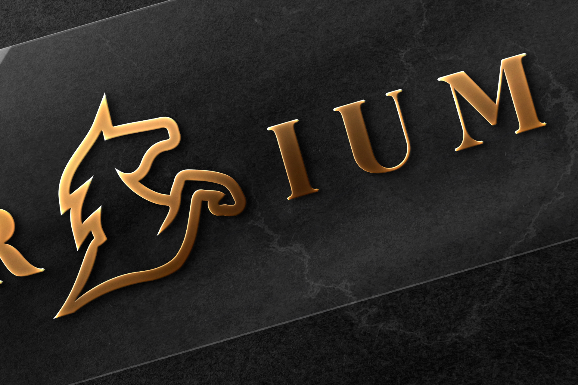 3D logo mockup