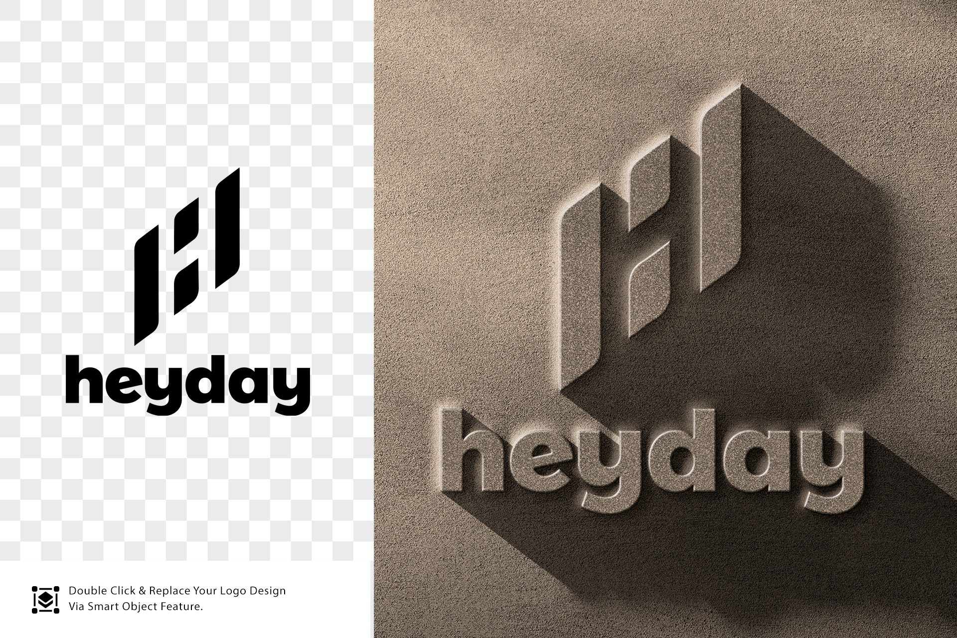 3D logo mockup