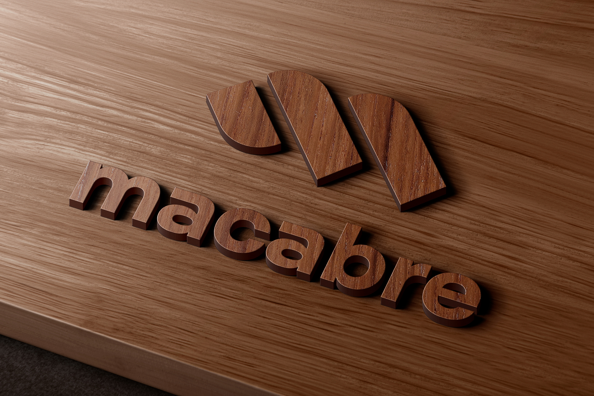 3D Wooden Logo Mockup | Carved Branding on Wood